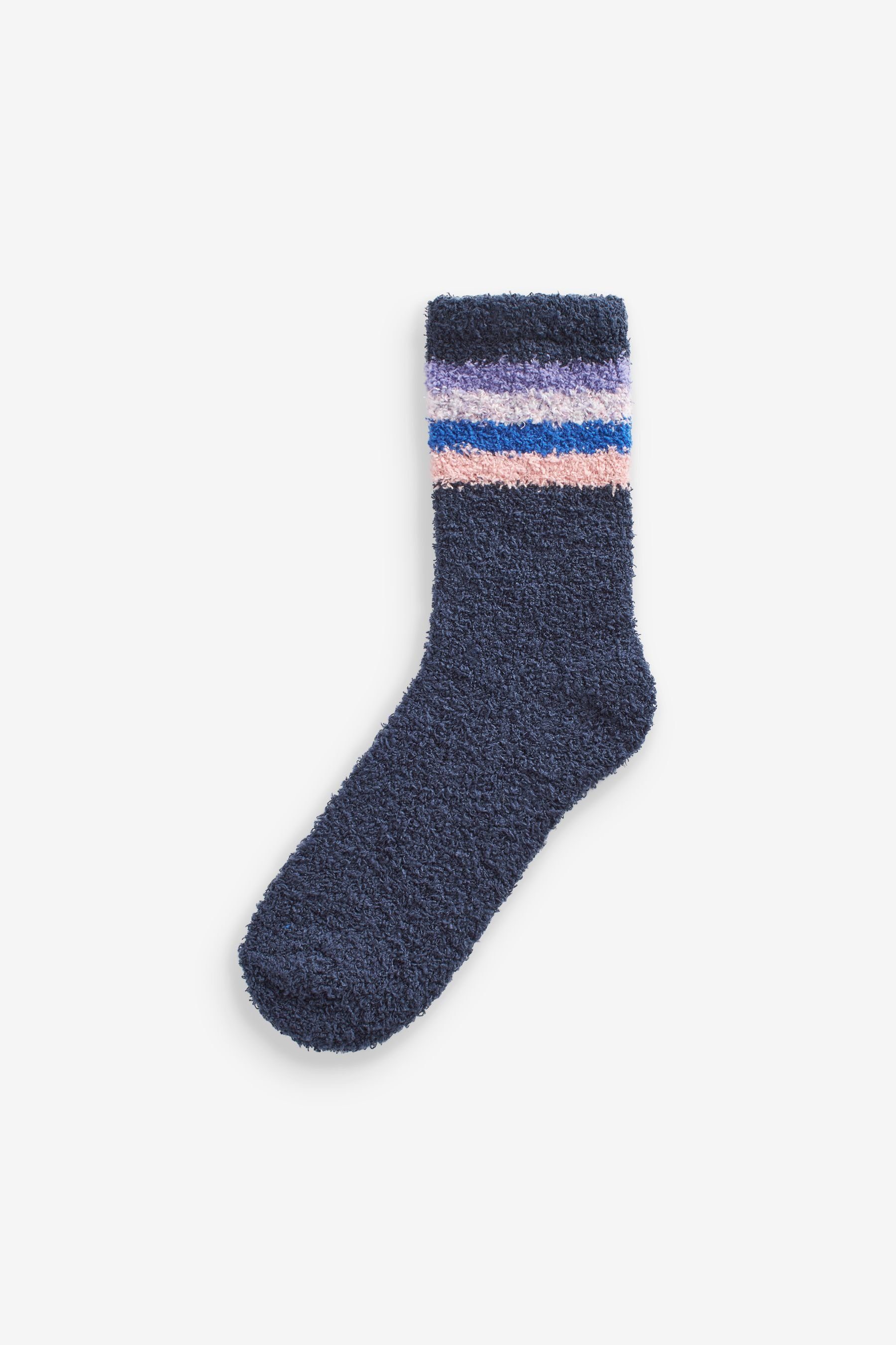 Next 2er-Pack Socken, Navy (2-Paar) Blue/Purple Star Haussocken Kuschelige
