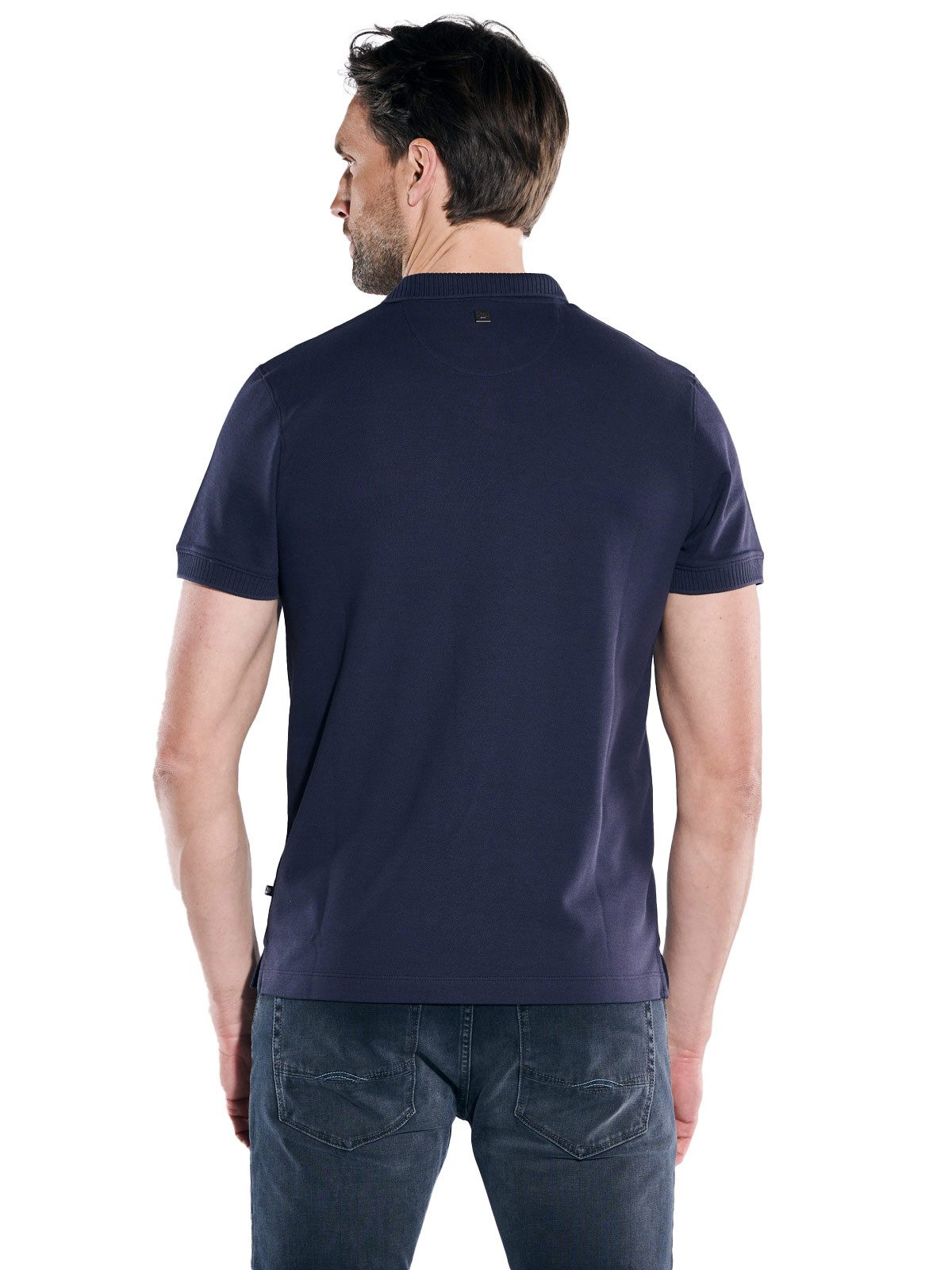 ENGBERS GERMANY T-Shirt Herren Polo-Shirt aus aus edler Baumwolle, Saphirblau