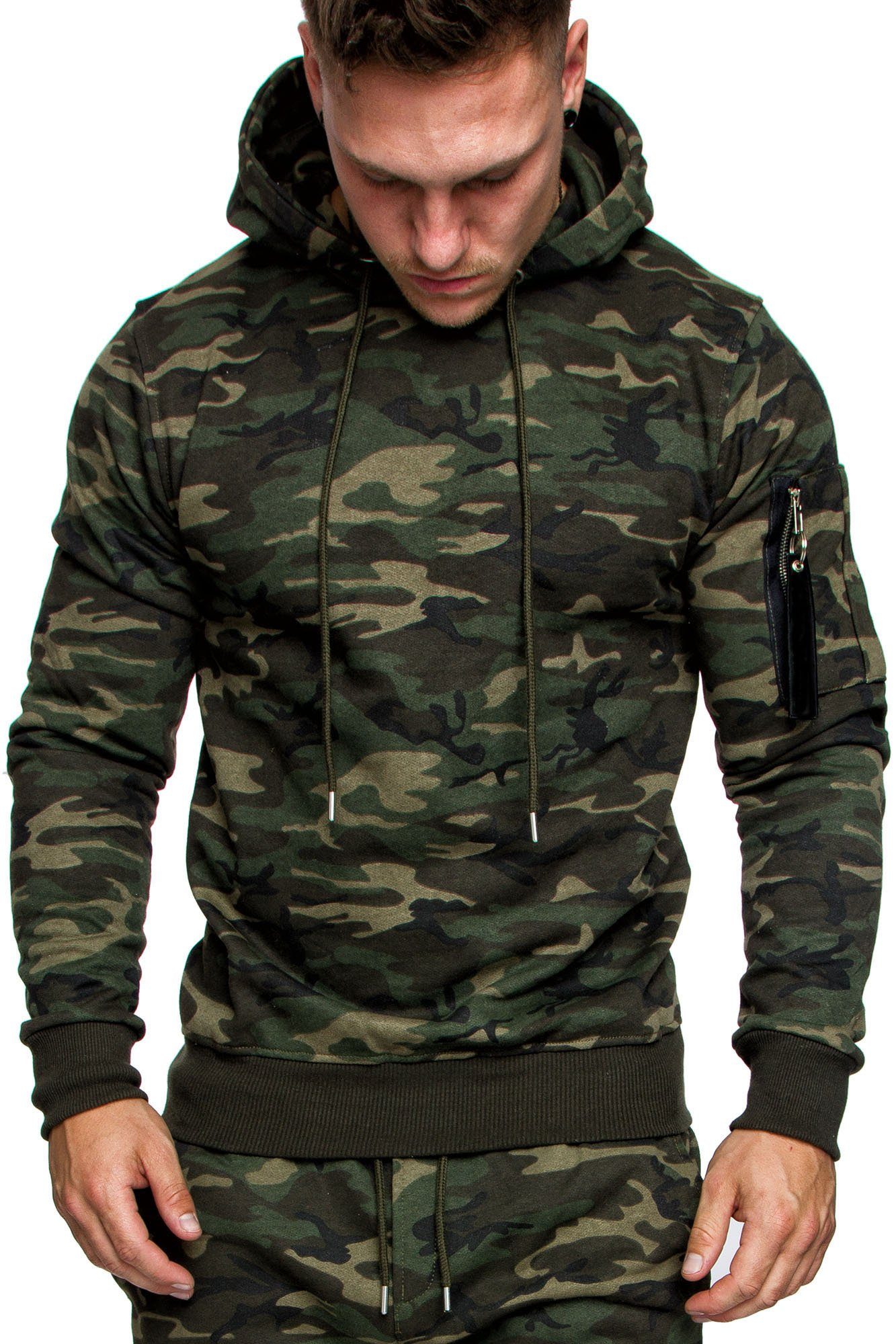REPUBLIX Kapuzenpullover AIDEN Herren Cargo Hoodie Sweatshirt Pullover günstig online kaufen