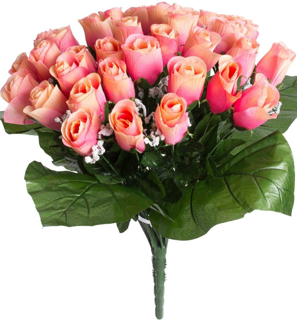 Kunstblume Rosenstrauß mit 36 Rosen, Botanic-Haus, Höhe 45 cm – Bild 2 von 4
