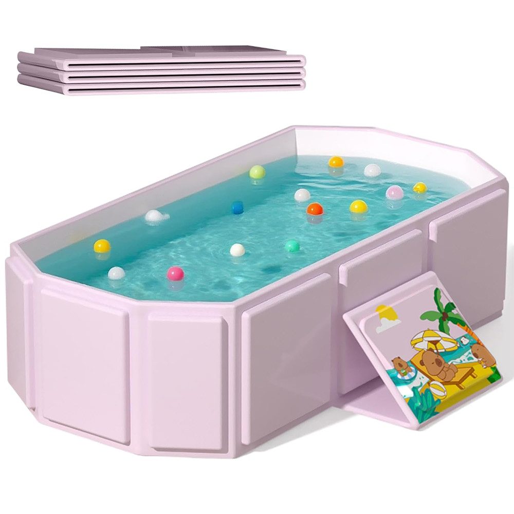 AFKSMILE Babybadewanne Faltbare tragbare Baby Badewanne,badewanne Faltbar für 0-6 Jahr,kompak, Faltbare babybadewanne,baby pool,Leicht zu verstauen und tragbar