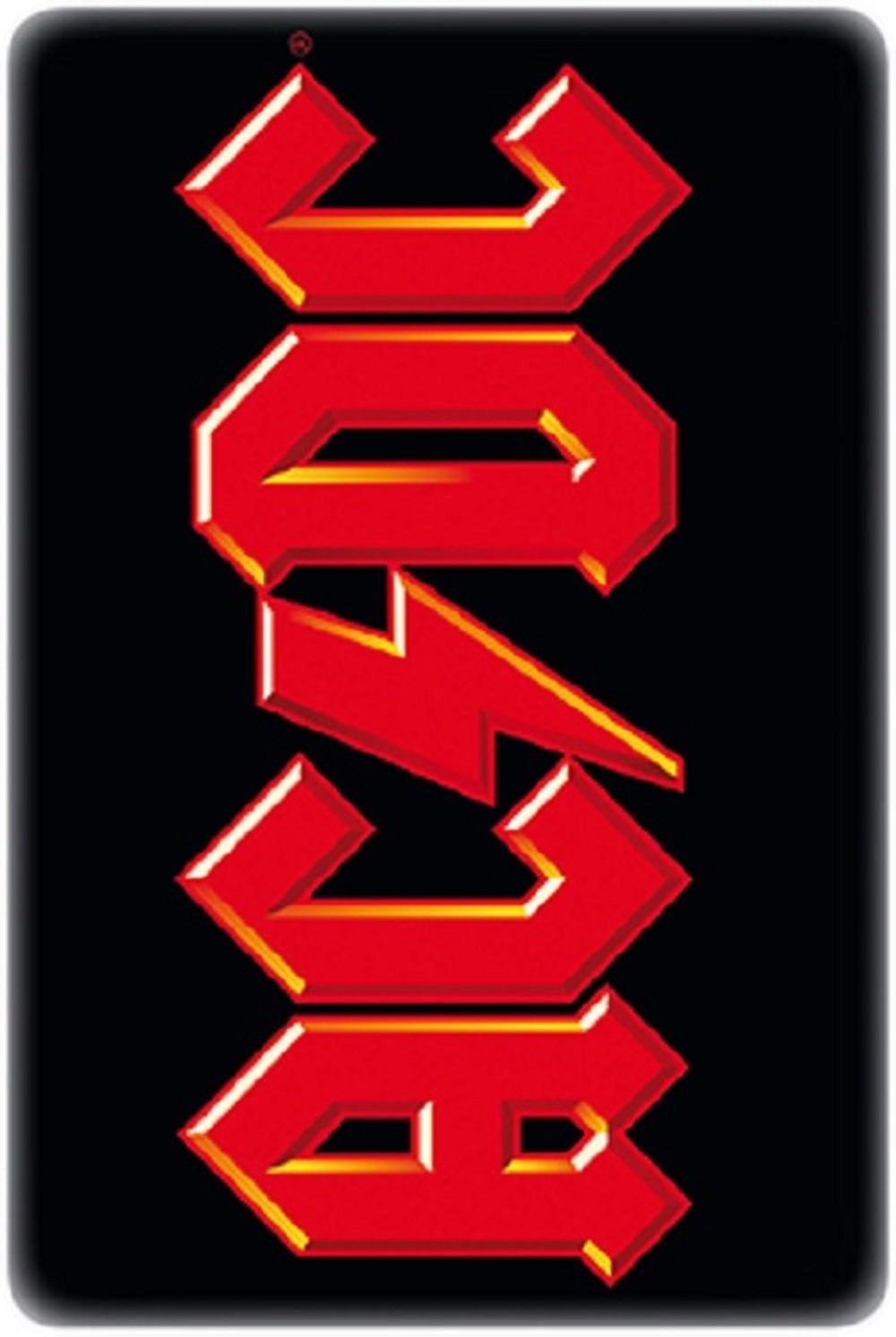 AC/DC Schutzblech AC/DC BLECHSCHILD RED LOGO CA: 20X30 CM NEU (1 St)