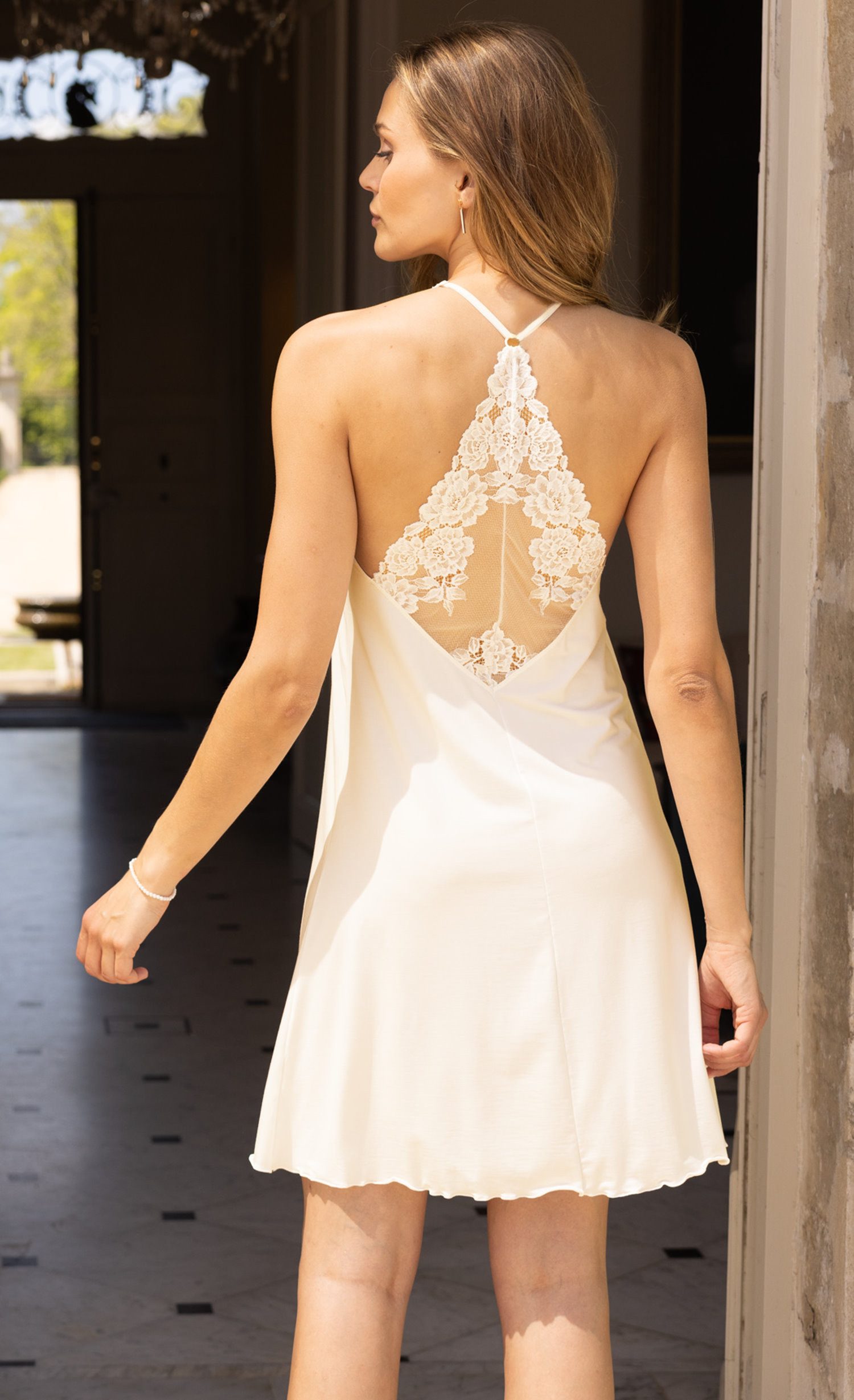 Nina Von C. Nachthemd Damen Negligee mit Spitze (1-tlg) Extravagant