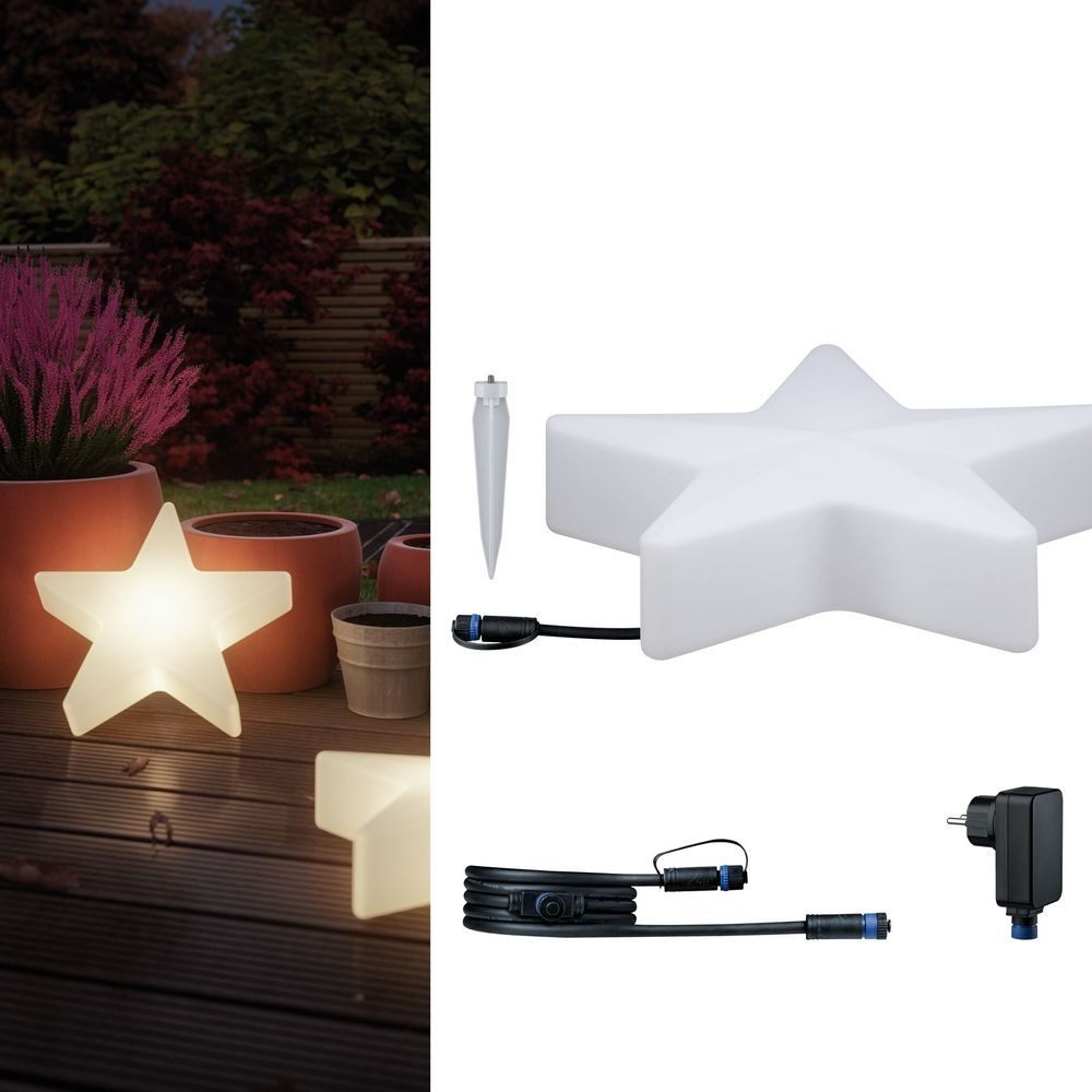 Paulmann Tischleuchte LED Stern Set Plug&Shine in Weiß, LED