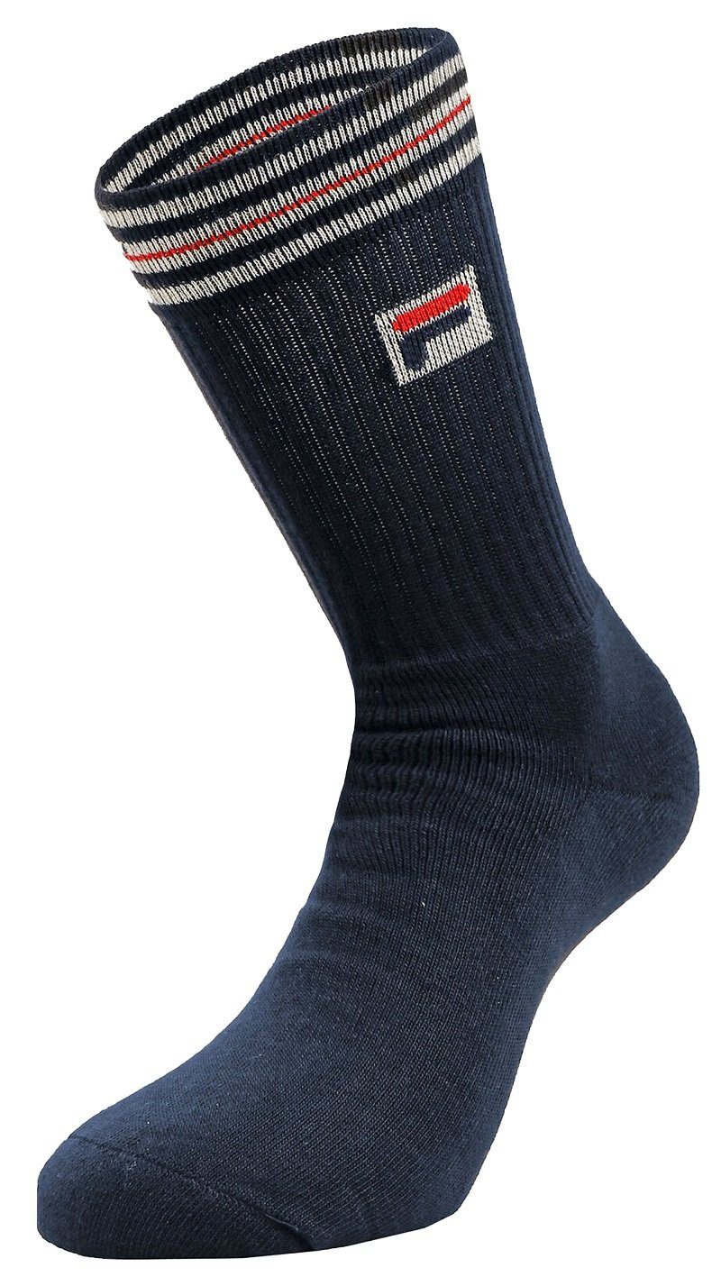 Fila Tennissocken Crew Heritage (83% Polyester) schwarz Herren - 1 Paar