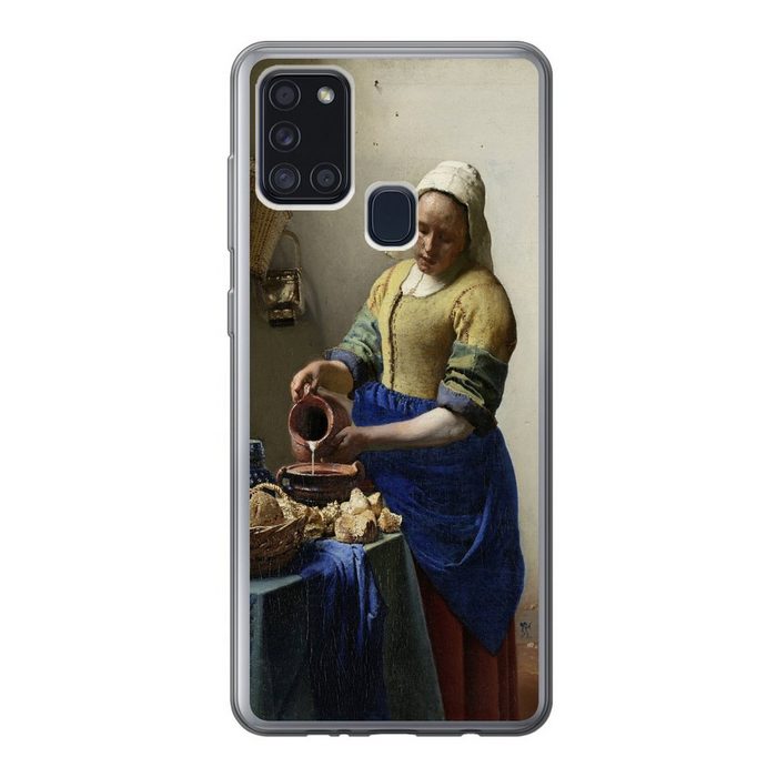 MuchoWow Handyhülle Das Milchmädchen - Johannes Vermeer Handyhülle Samsung Galaxy A21s Smartphone-Bumper Print Handy
