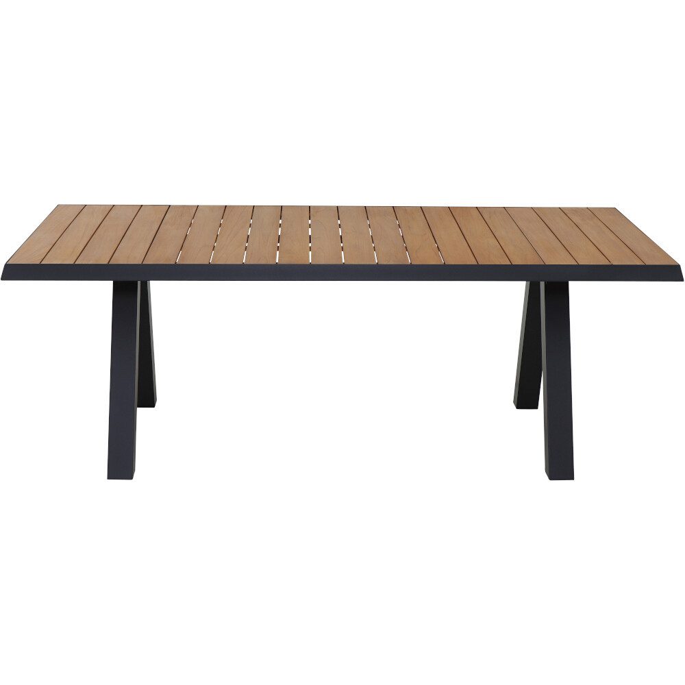 Siena Garden Gartentisch TIRANA Tisch 200x100cm anthrazit/Teak/Aluminium matt anthrazit