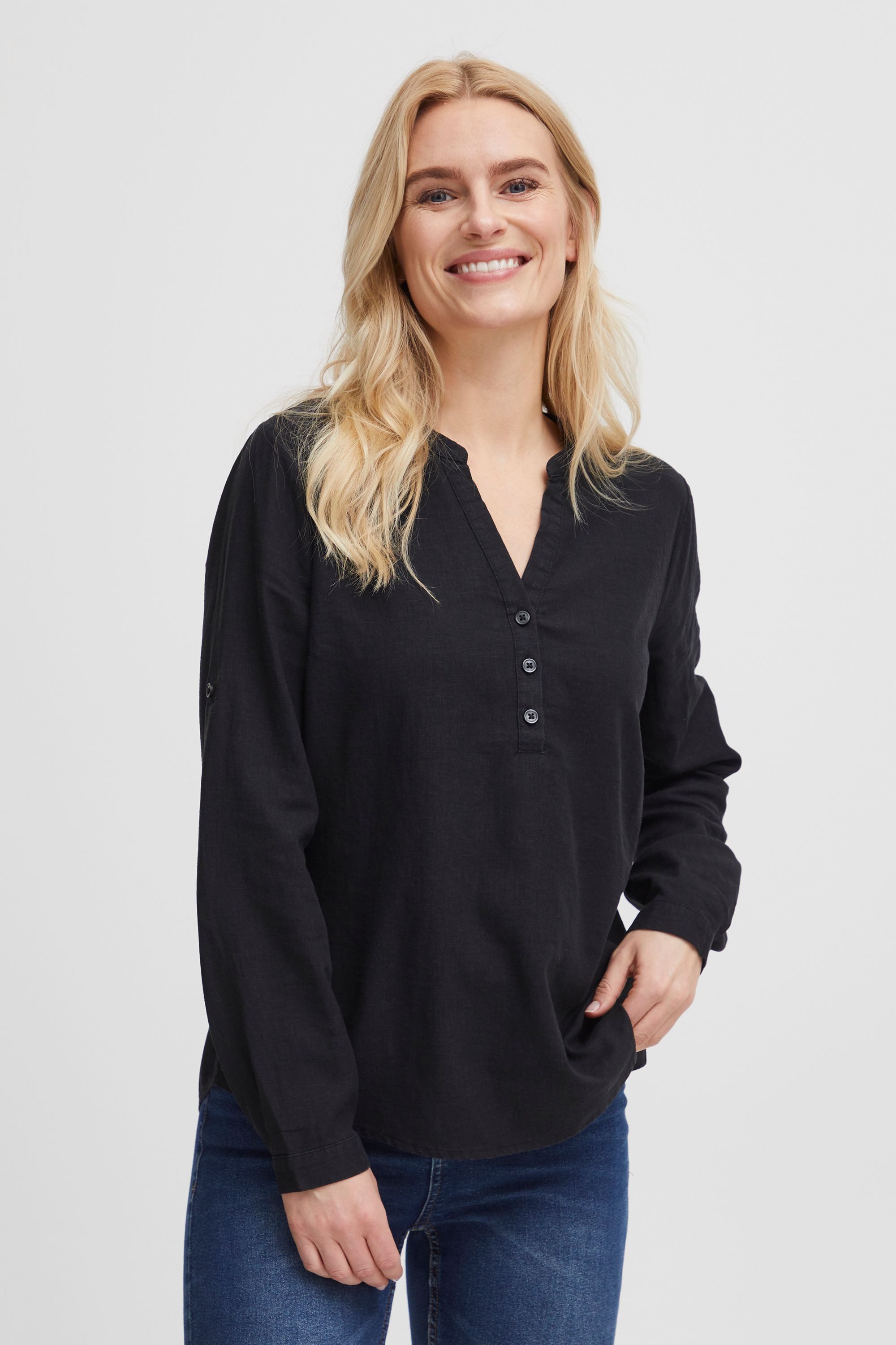 OXMO Tunikashirt OXAnja Tunika aus Leinenmix günstig online kaufen