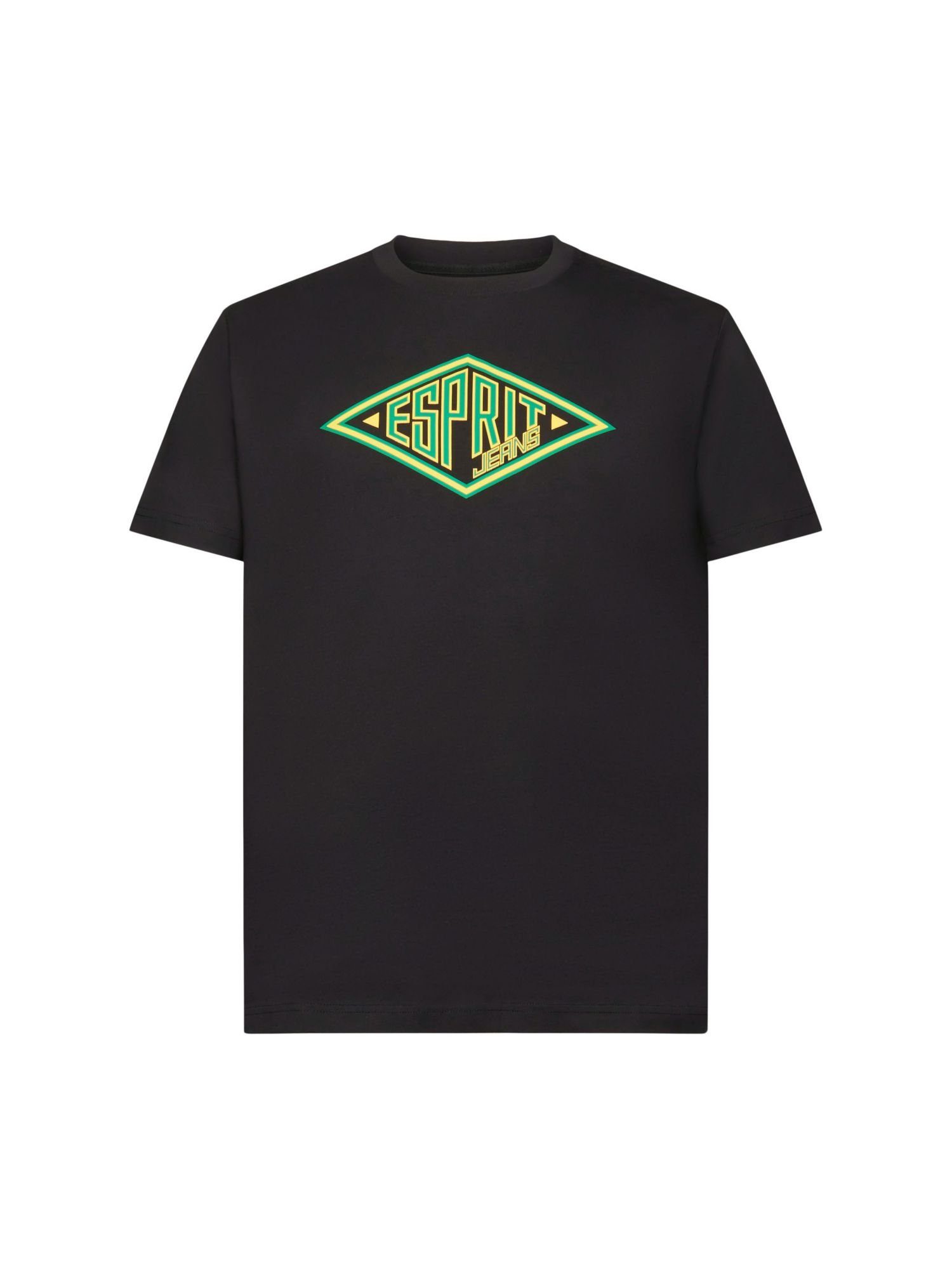 (1-tlg) Esprit Logo BLACK Baumwoll-T-Shirt mit T-Shirt