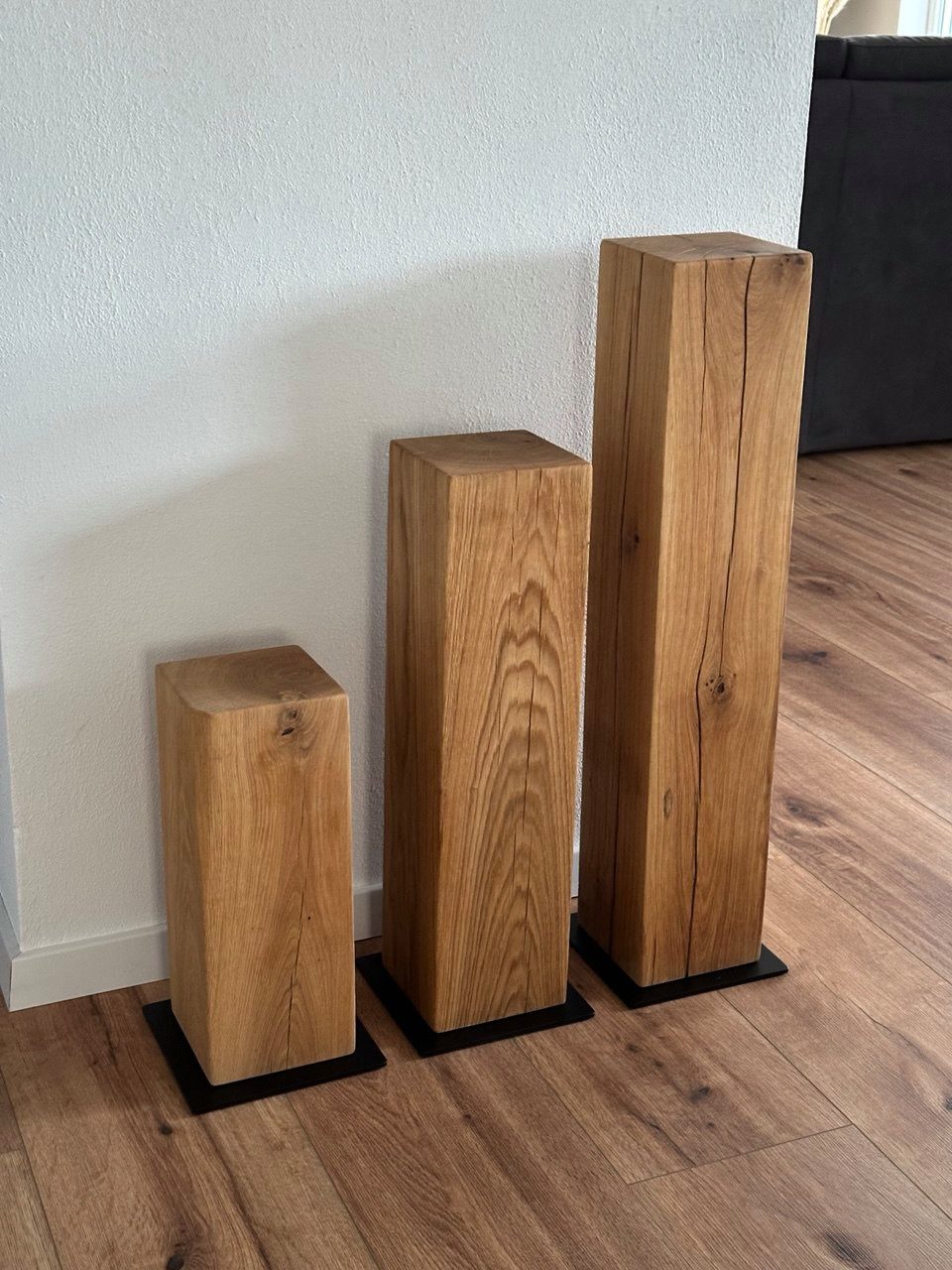 Schräder Interior Blumenständer Eichenbalken Eichenstele Stele Deko Holzbal günstig online kaufen