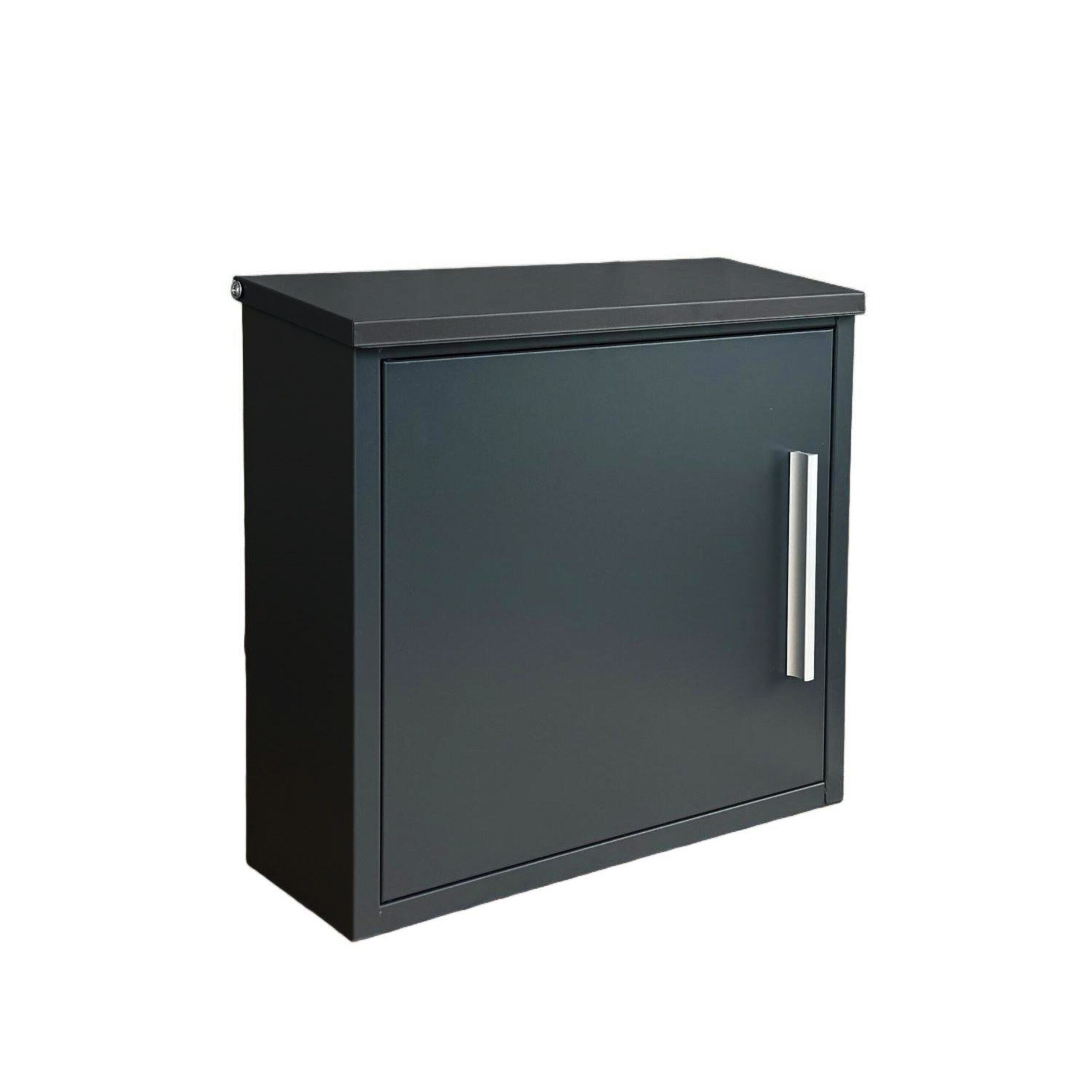 relaxdays Wandbriefkasten Metall Briefkasten, schwarz