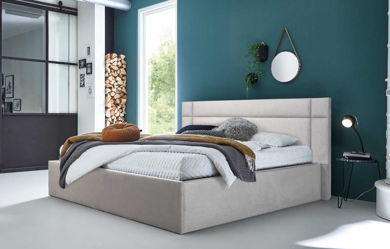 Halmon Schlafkomfort Betten Polsterbett Mallorca (Wahlweise mit oder ohne Matratze), Polsterbett, erhältlich In 6 Größen und 7 attraktiven Farben