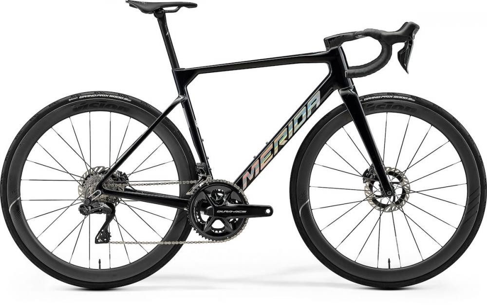 Merida Cityrad Merida Scultura Team CF5 Rennrad M Metallic Black Flash BCP, Carbonrah