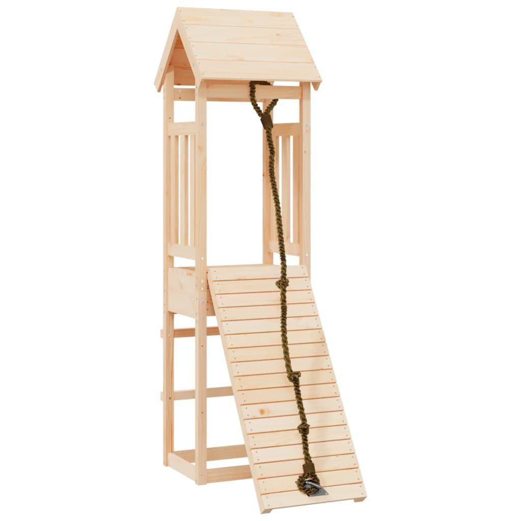 Massivholz mit Spielturm Kiefer Spielen vidaXL Kinder Kletterwand Kletterturm Spielhaus