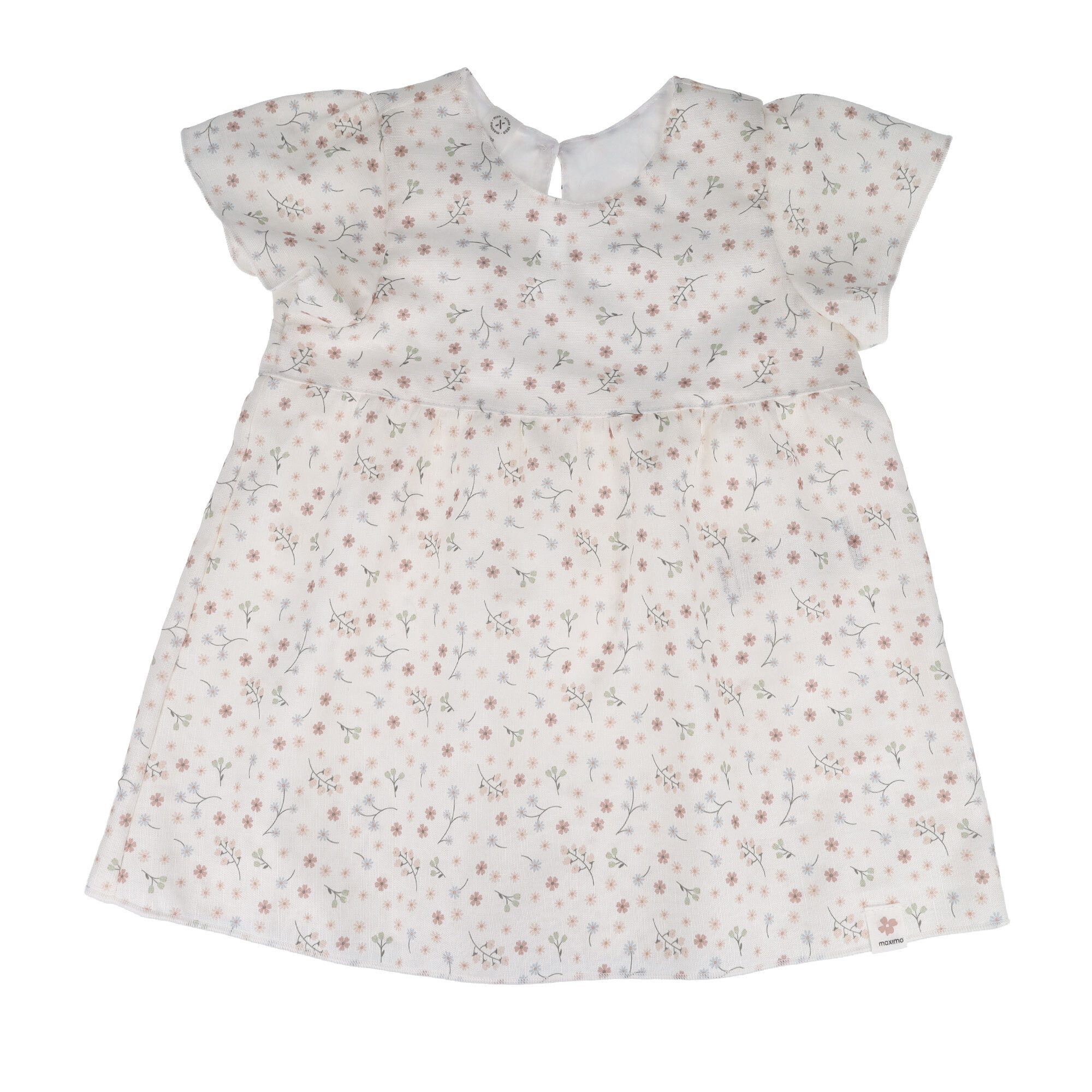 MAXIMO Sommerkleid GOTS BABY GIRL-Kleid Leinenoptik, kurzer Arm (1-tlg)