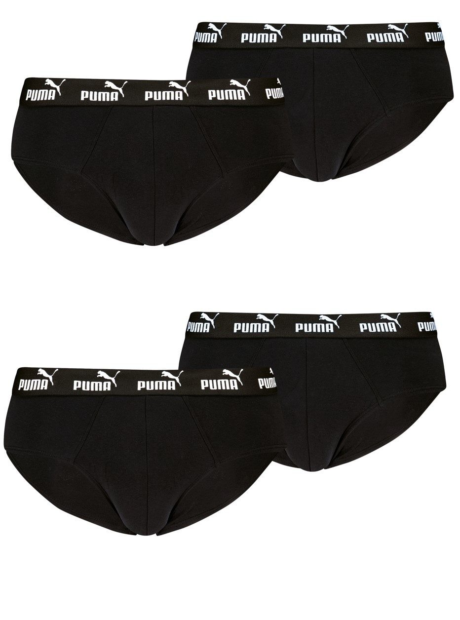 Schlüpfer PUMA Herren Elements Basic Brief Slips Unterwäsche im 4er Pack