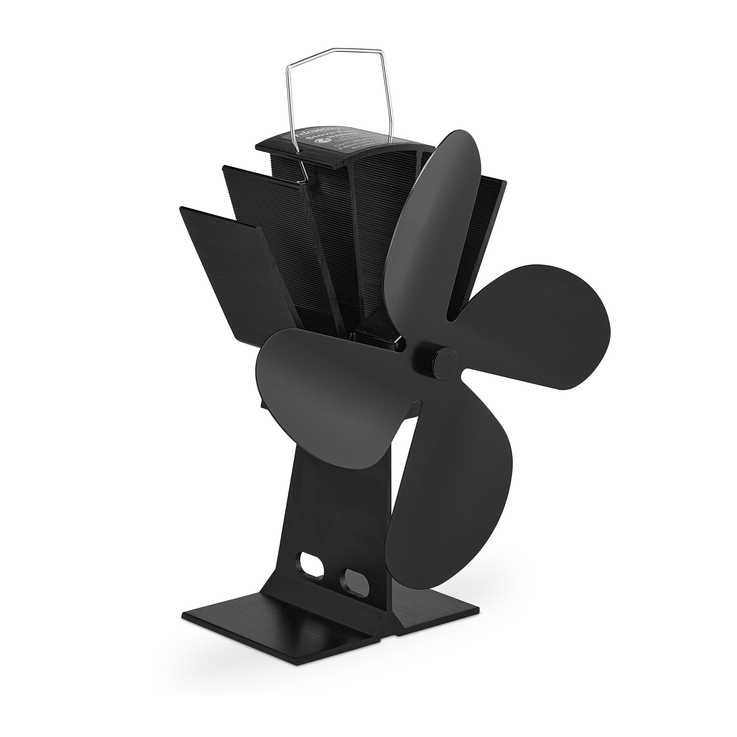 relaxdays Kaminventilator Ofenventilator ohne Strom schwarz günstig online kaufen