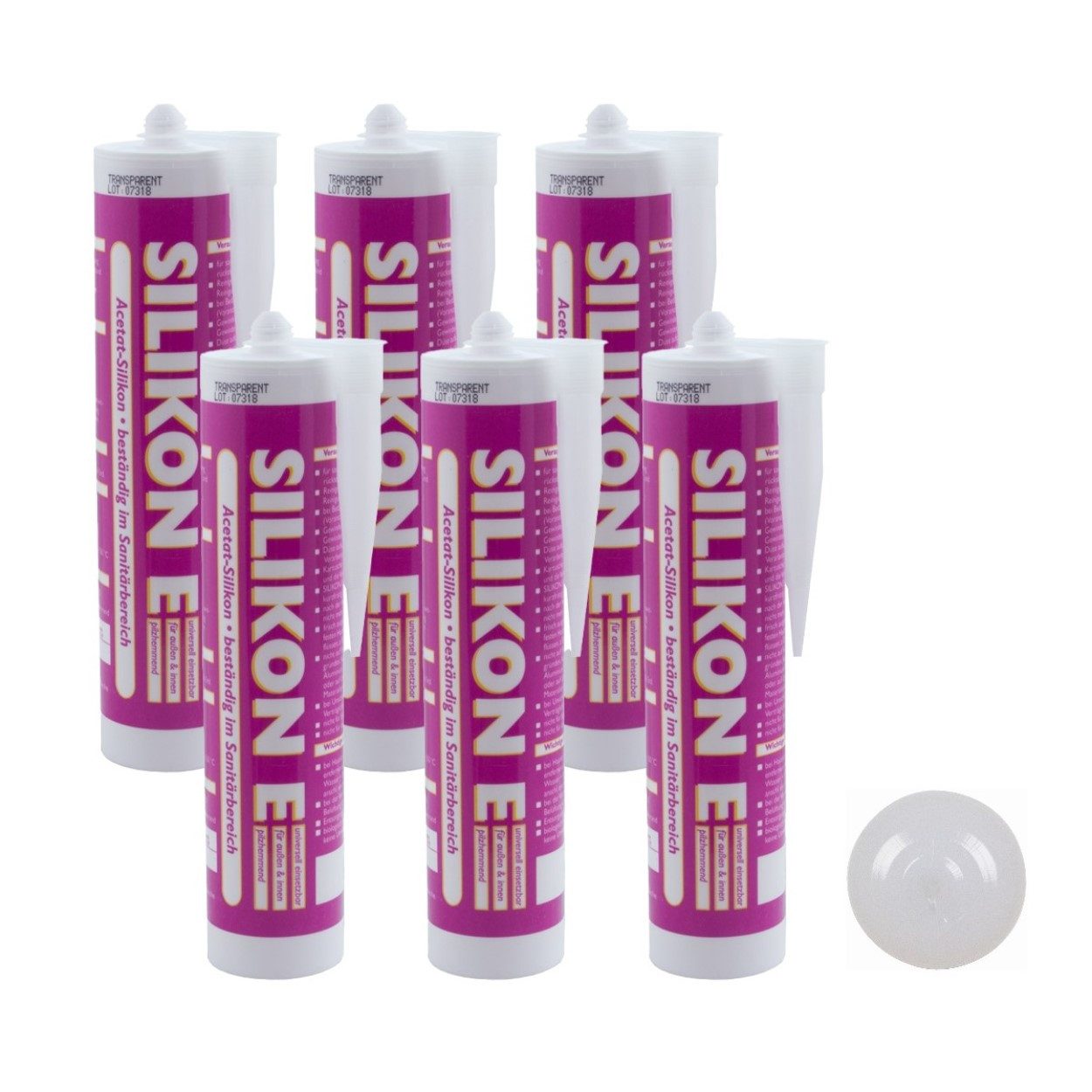 ARLI Spachtelmasse 6x Silikon 310ml transparent günstig online kaufen