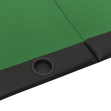 vidaXL Spieltisch Pokertisch Klappbar 10 Spieler Grün 206x106x75 cm, (1-tlg)