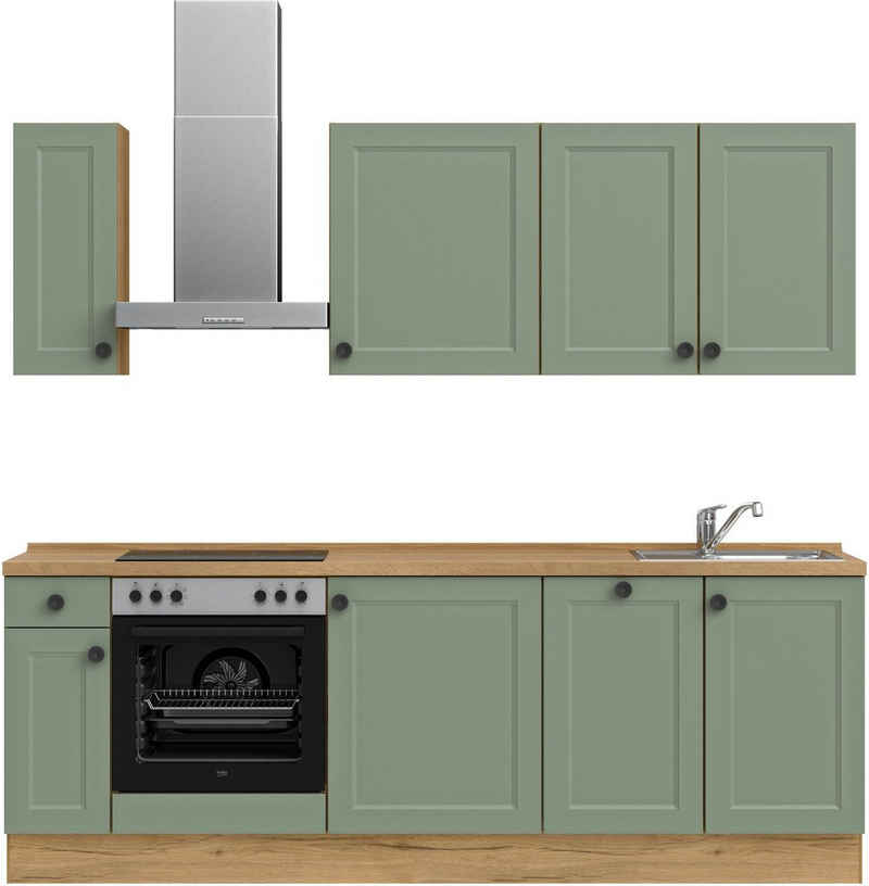 nobilia® Küchenzeile "Cascada basic", vormontiert, Ausrichtung wählbar, Breite 240 cm, mit E-Geräten