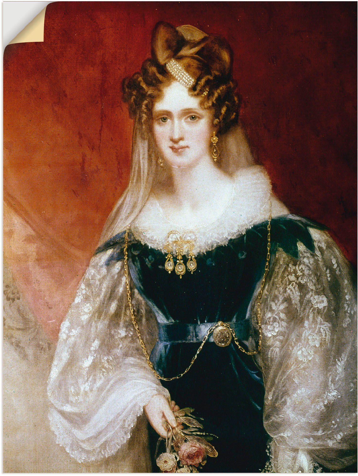 Artland Wandbild Königin Größen als (1 versch. Wandaufkleber Leinwandbild, St), England, in oder 1831, Menschen Poster von Adelaide Alubild