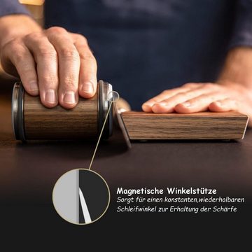 KÜLER Messerschärfer Rolling Knife Sharpener,Messerschärfung Magnetischer Winkelsockel