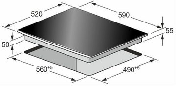 Kaiser Küchengeräte Backofen-Set EH 6427 ElfAD+KCT 6715 F Ära, Einbau Backofen 73L 60 cm+Glaskeramikkochfeld