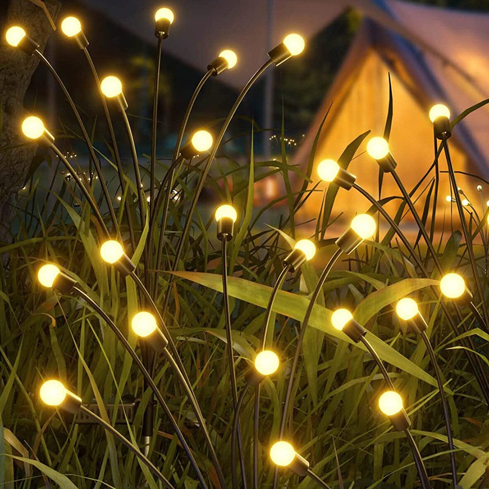 LED Solarleuchte LED Solar Gartenleuchten 2er Set 6/8/10 LEDs Gartenleuchte Für außen