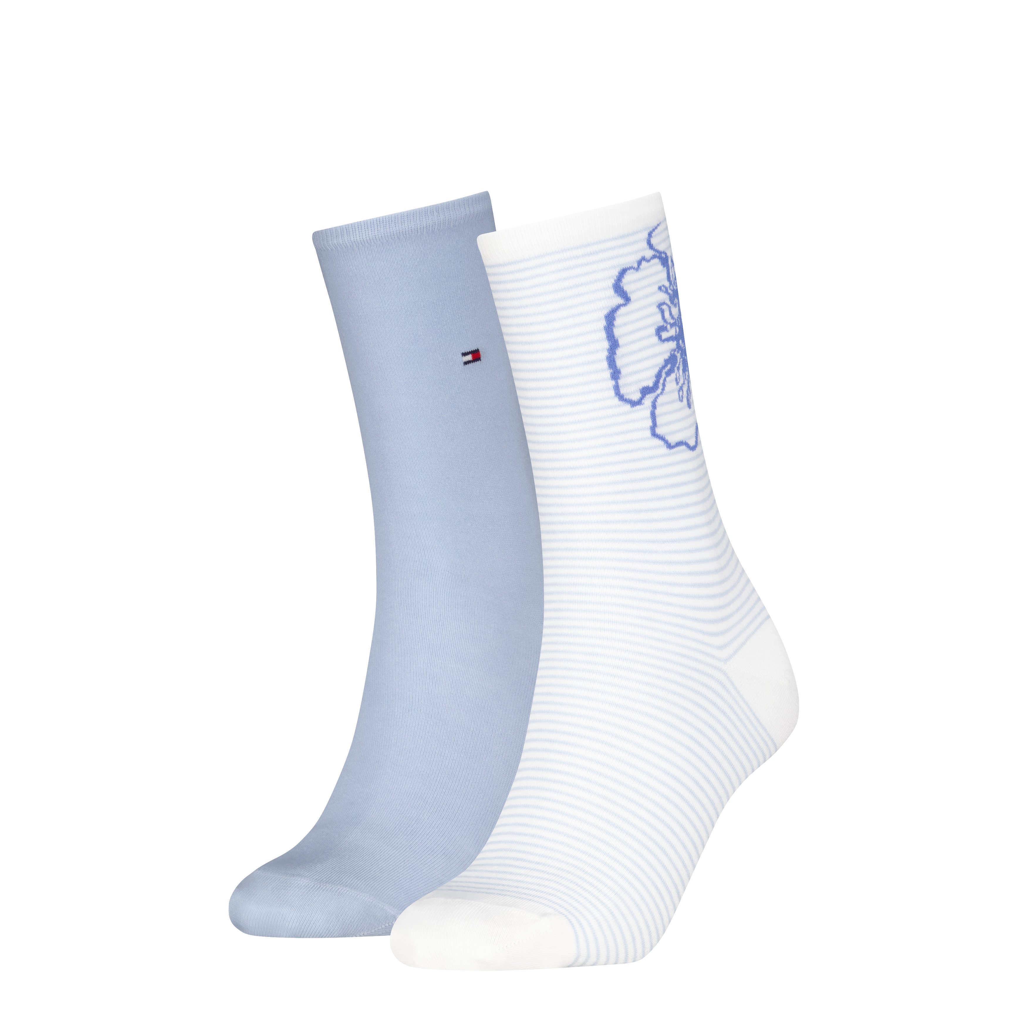 Tommy Hilfiger Socken TH WOMEN SOCK 2P FLOWER STRIPE (2 Paar) günstig online kaufen