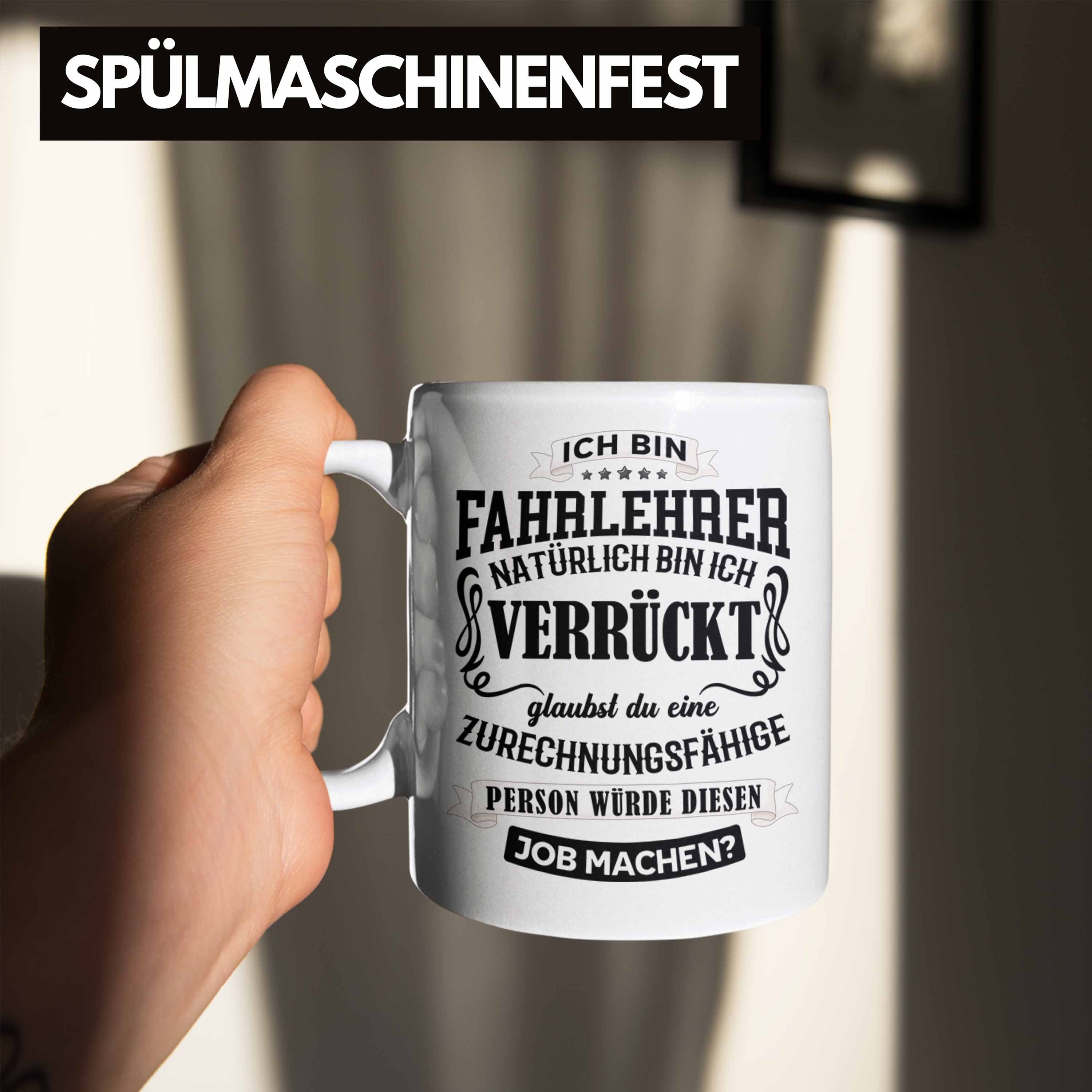 Bester Geschenk Lustig Weiss - Danke Tasse Fahrlehrer Trendation Tasse Trendation Kaffeetasse