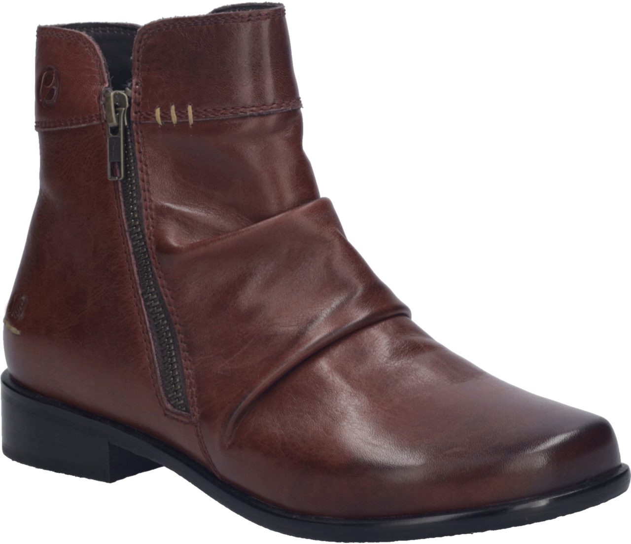 Josef Seibel Catrin 12 Stiefelette Blockabsatz, Ankleboots, slouchy Falten am Schaft, Weite H (sehr weit)