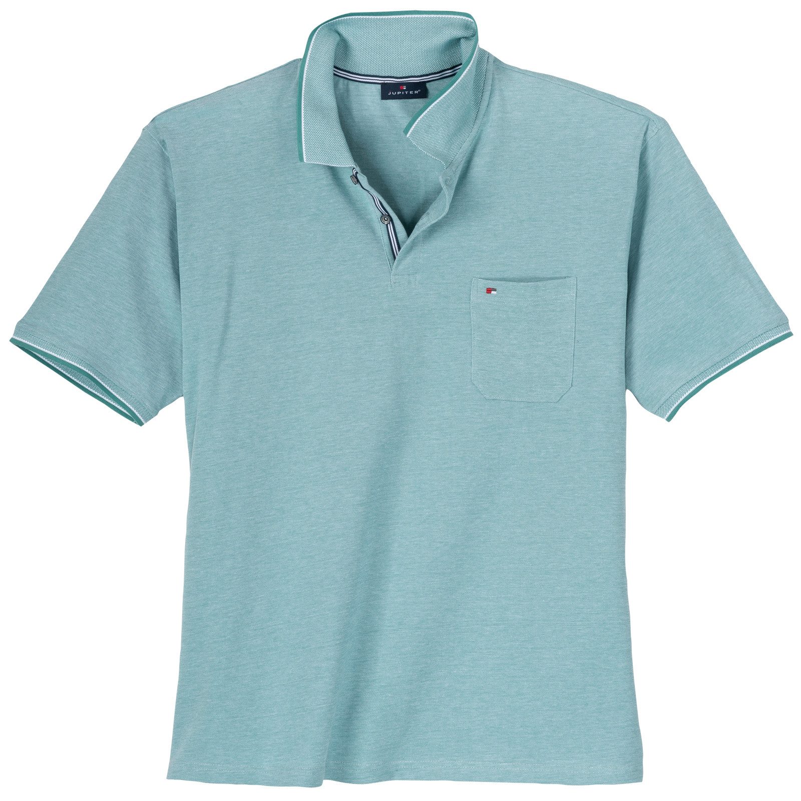 Jupiter Poloshirt Jupiter Übergrößen Poloshirt salbeigrün melange