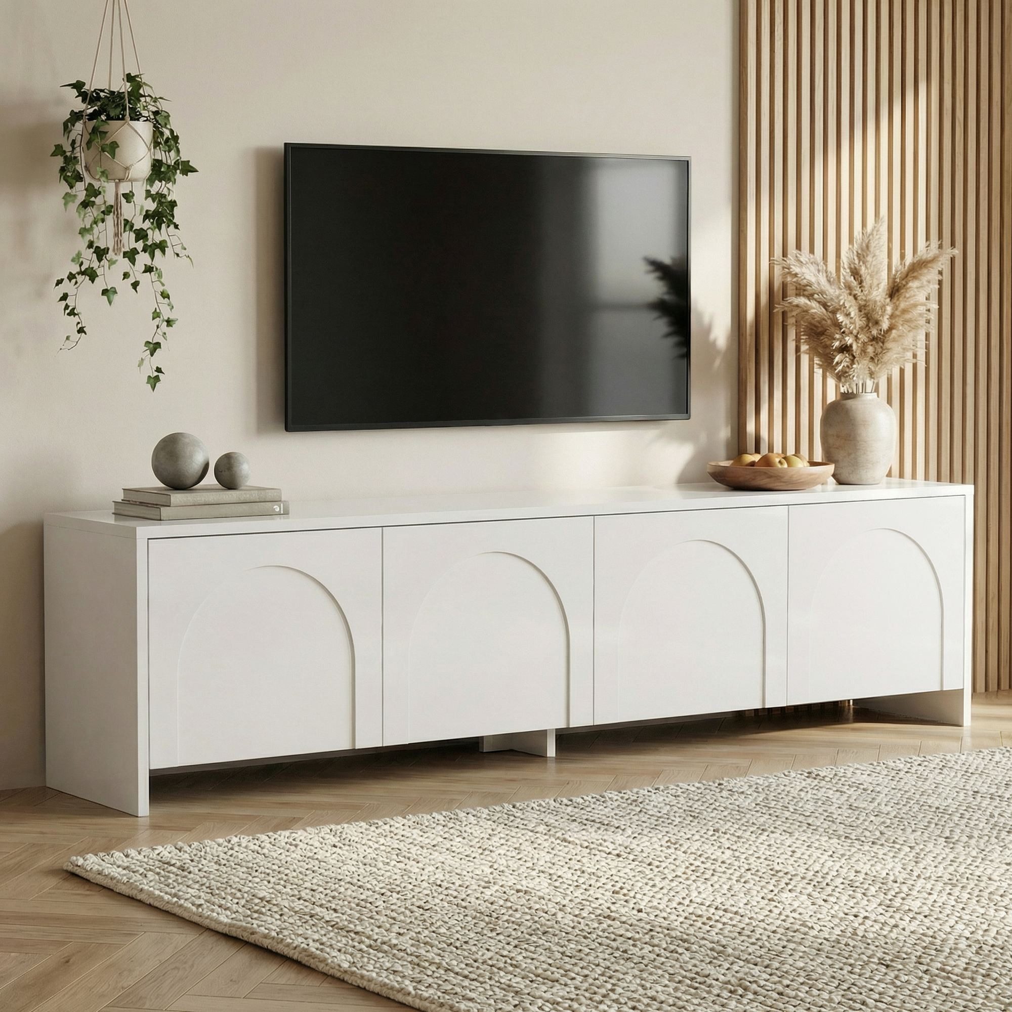 Skye Decor TV-Board Aurelia (1 St., TV-Lowboard mit klarer Linienführung), Breite 180 cm Push-to-open Mechanismus, Griffloses Design