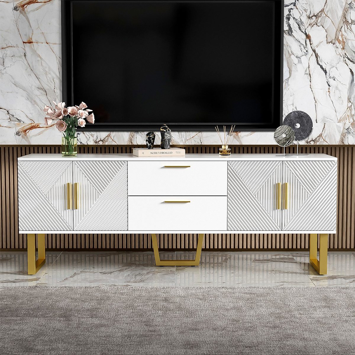 XDeer TV-Schrank TV-Schrank mit vier Türen günstig online kaufen