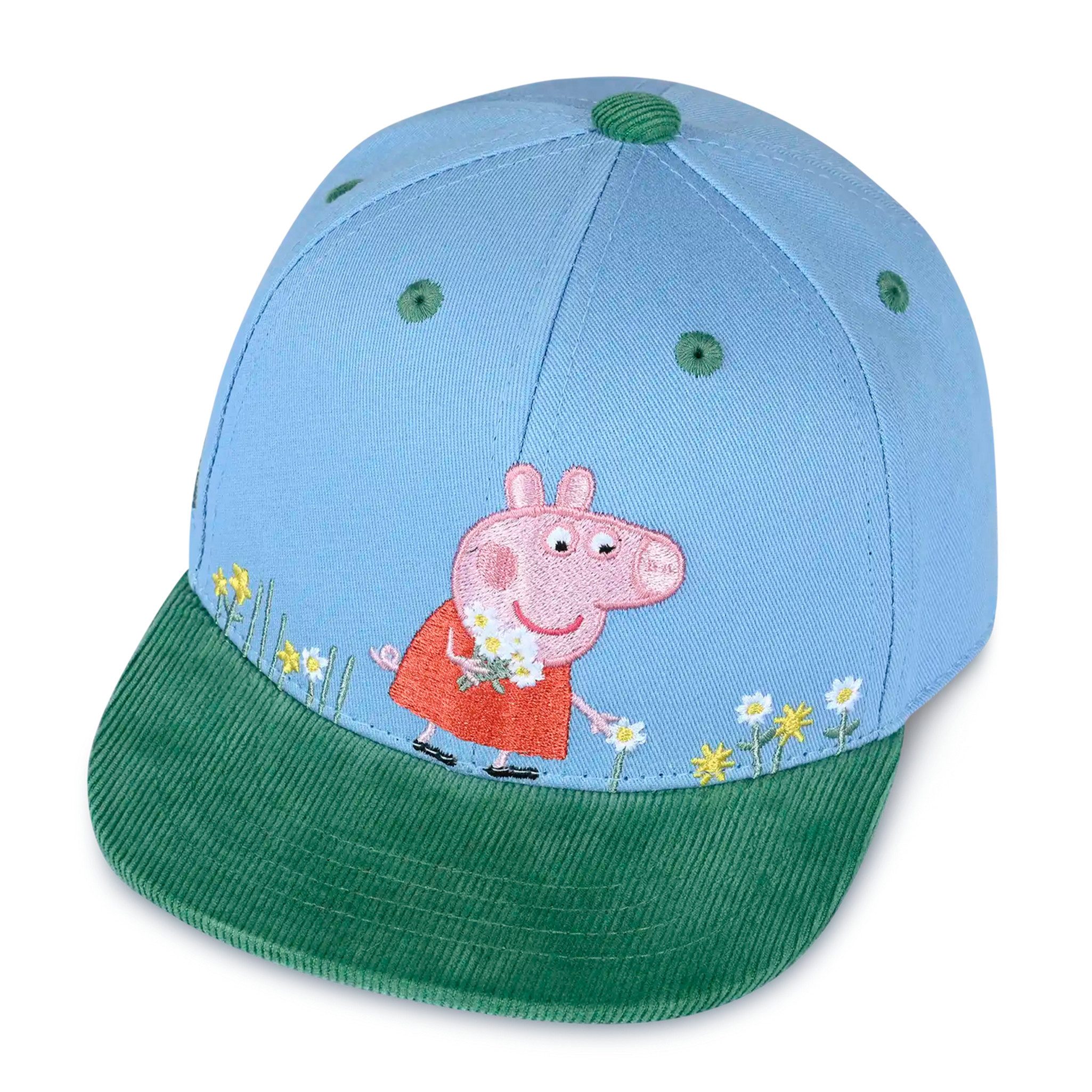 koaa Snapback Cap koaa - Peppa Wutz "Frühling" - Snapback Cap blue/green (Basecap, Basecap, Snapback Cap)