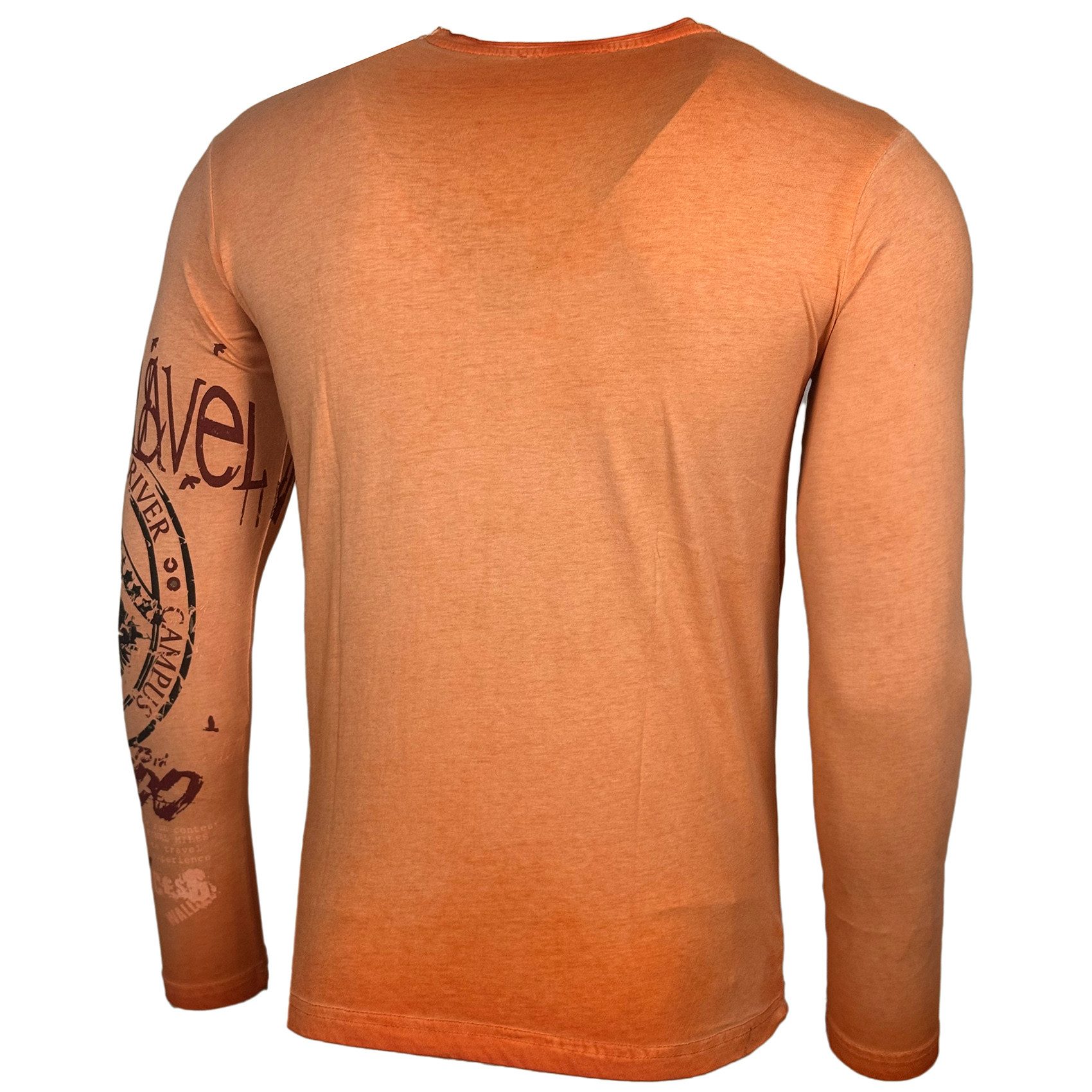 Baxboy Longshirt Herren Longsleeve T-Shirt Moderner Männer Langarmshirt B-704 – Bild 4 von 5