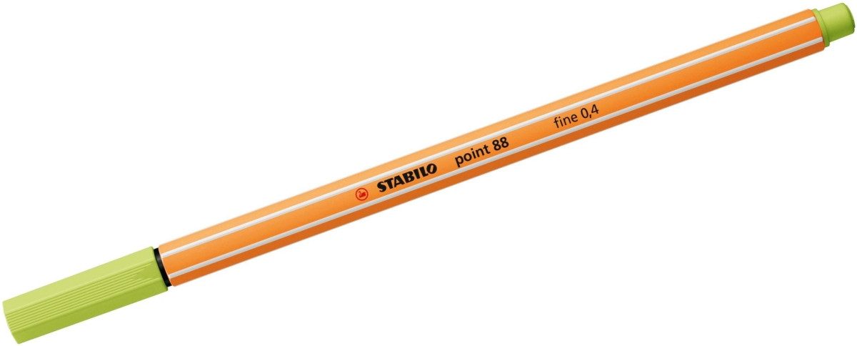 STABILO Fineliner Fineliner point 88 0,4mm limettengrün Packung mit 10 Stück