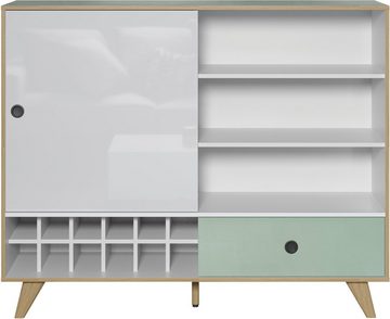 INTER-FURN Highboard Adelaide, Integriertes Weinregal