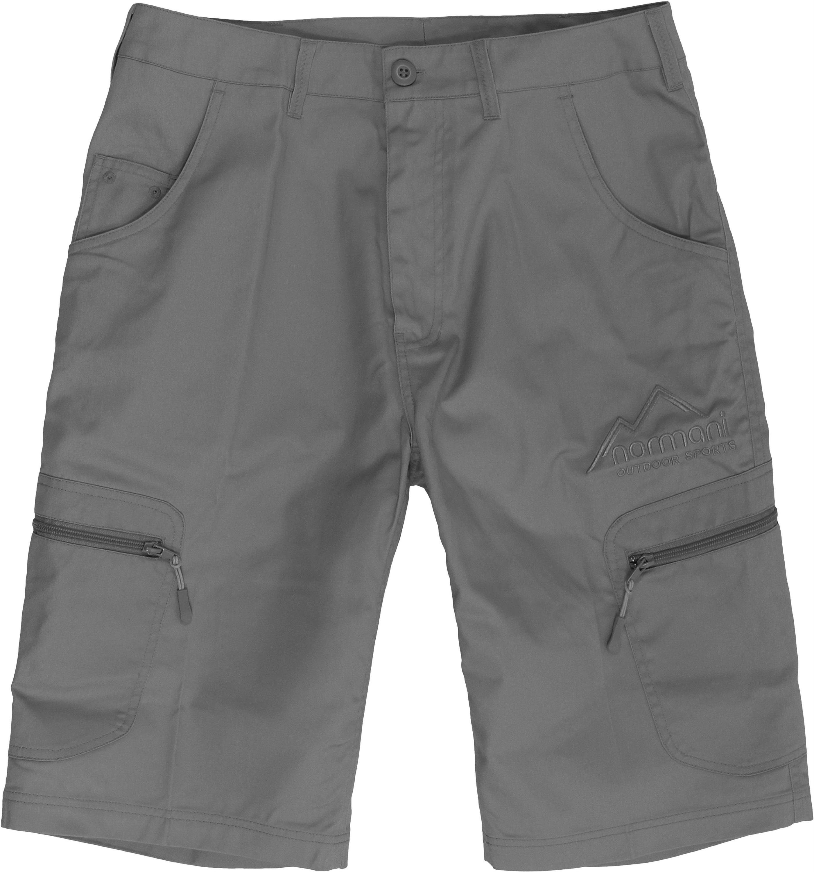 normani Bermudas Herren Shorts mit UV-Schutz Valley BDU Sommershorts mit Sonnenschutzfaktor 50+ Grau