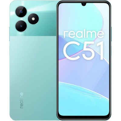 Realme C51 128 GB / 4 GB - Smartphone - mint green Smartphone (6,74 Zoll, 128 GB Speicherplatz)