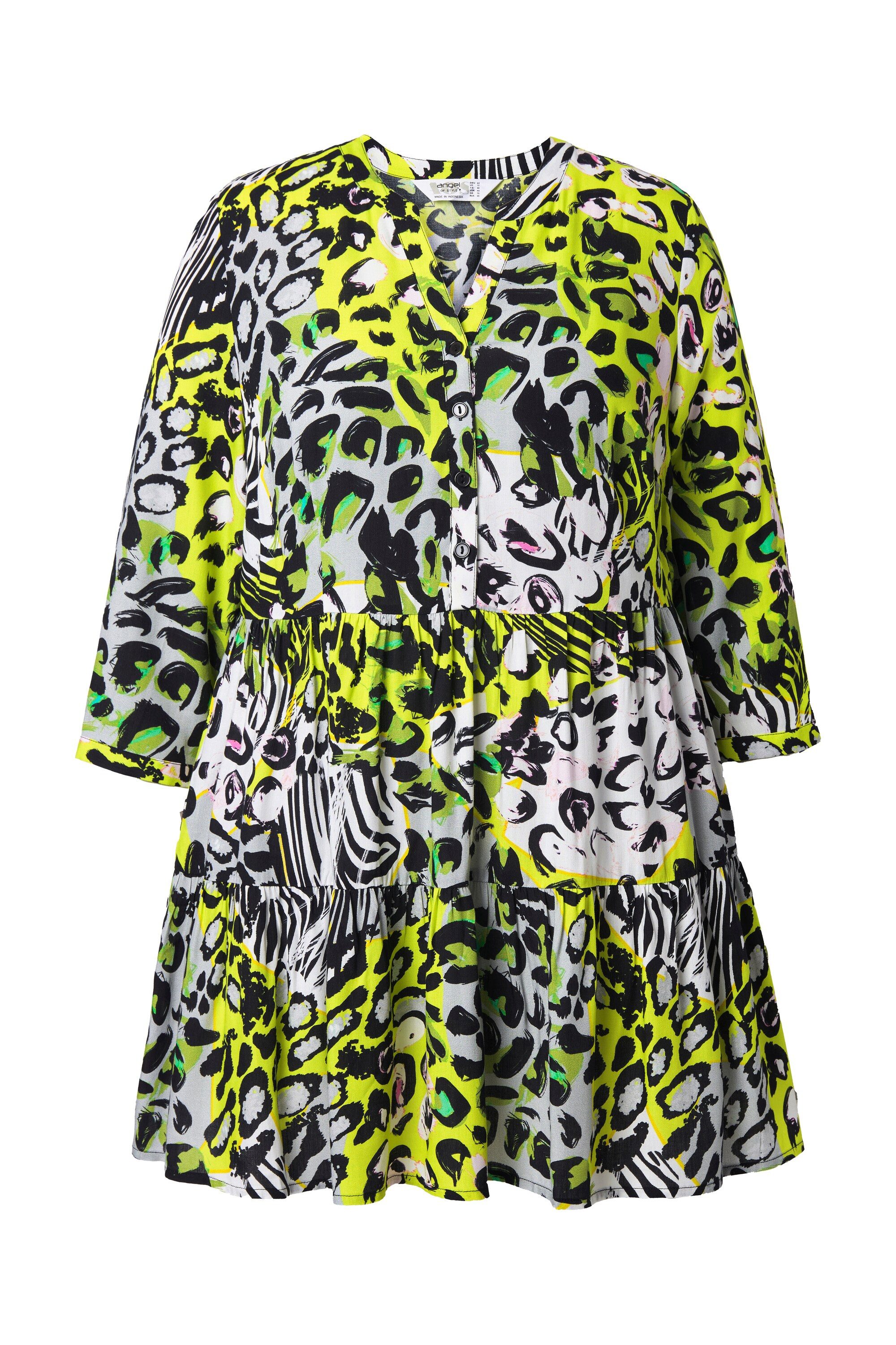 Angel of Style Tunika Tunika farbiges Leomuster 3/4-Ärmel günstig online kaufen