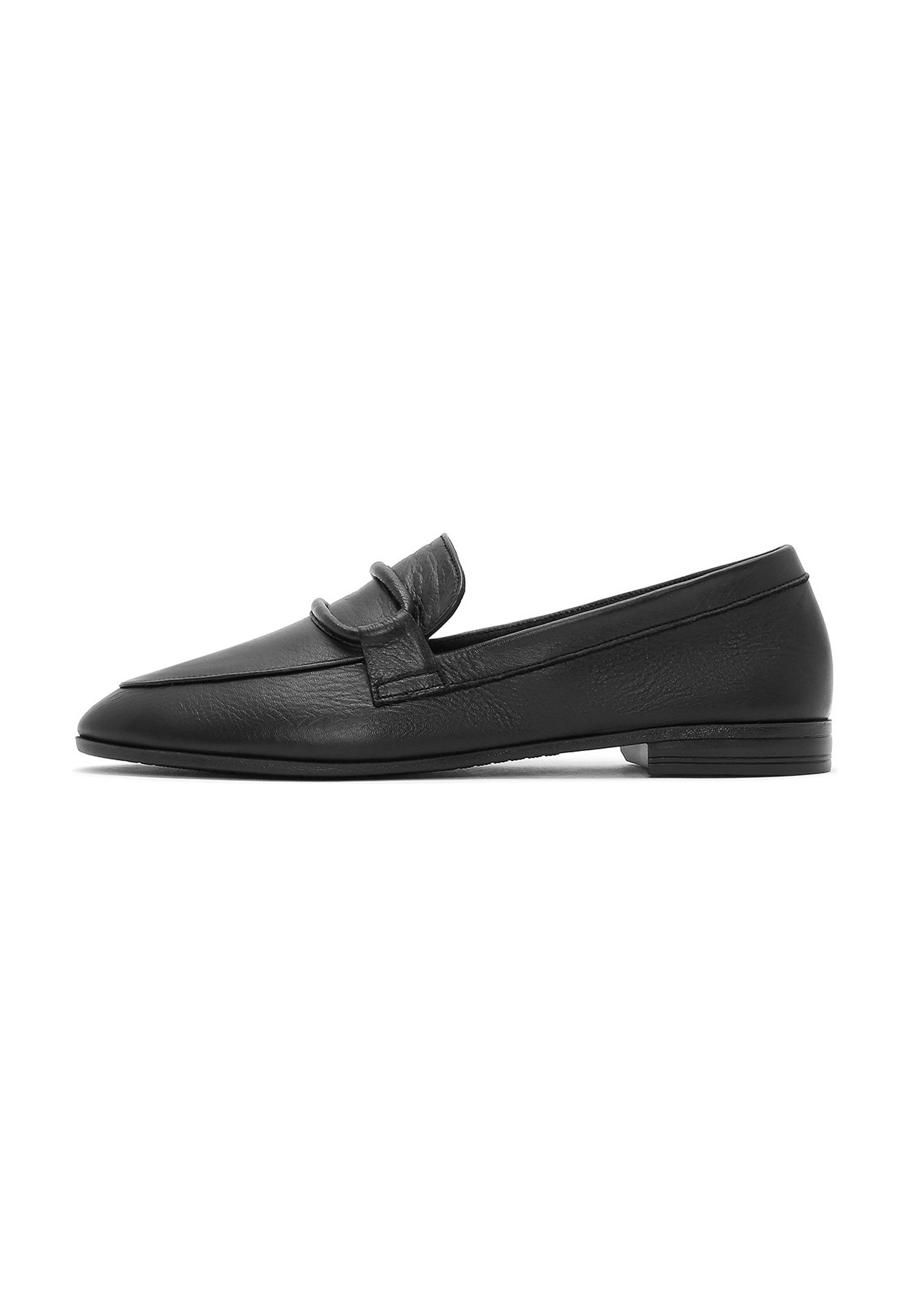 Derimod Maskuline Loafer aus Leder Loafer Echtes Leder, Lederfutter, Slip-On-Stil, Raffiniertes Design