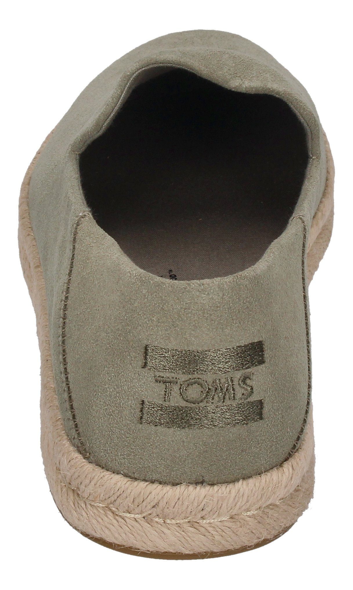 TOMS SANTIAGO 10019861 Espadrille Vetiver Grey Suede