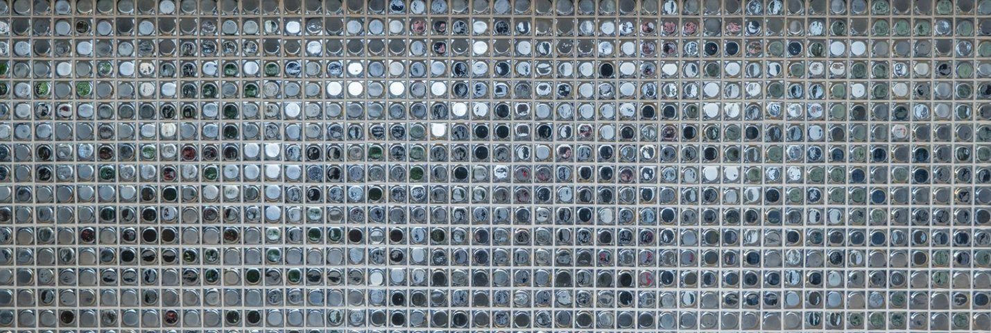 Mosani Mosaikfliesen Recycling Glasmosaik Mosaikfliesen / glänzend Matten schwarz 10