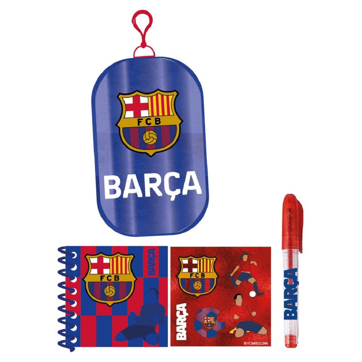 FC Barcelona Notizheft Plüsch Schreibwarenset ältere Kinder Schulbedarf