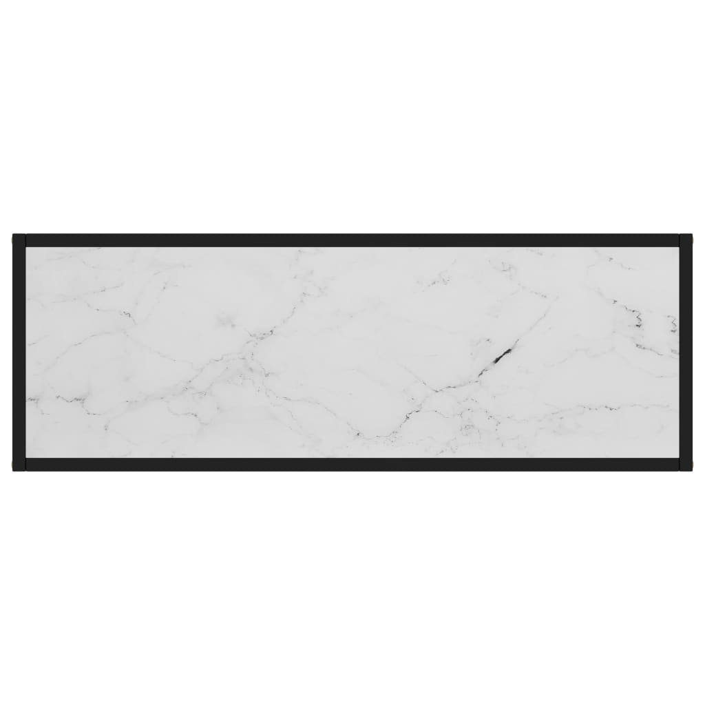cm furnicato 100x35x75 Konsolentisch Weiß Beistelltisch (1-St) Hartglas