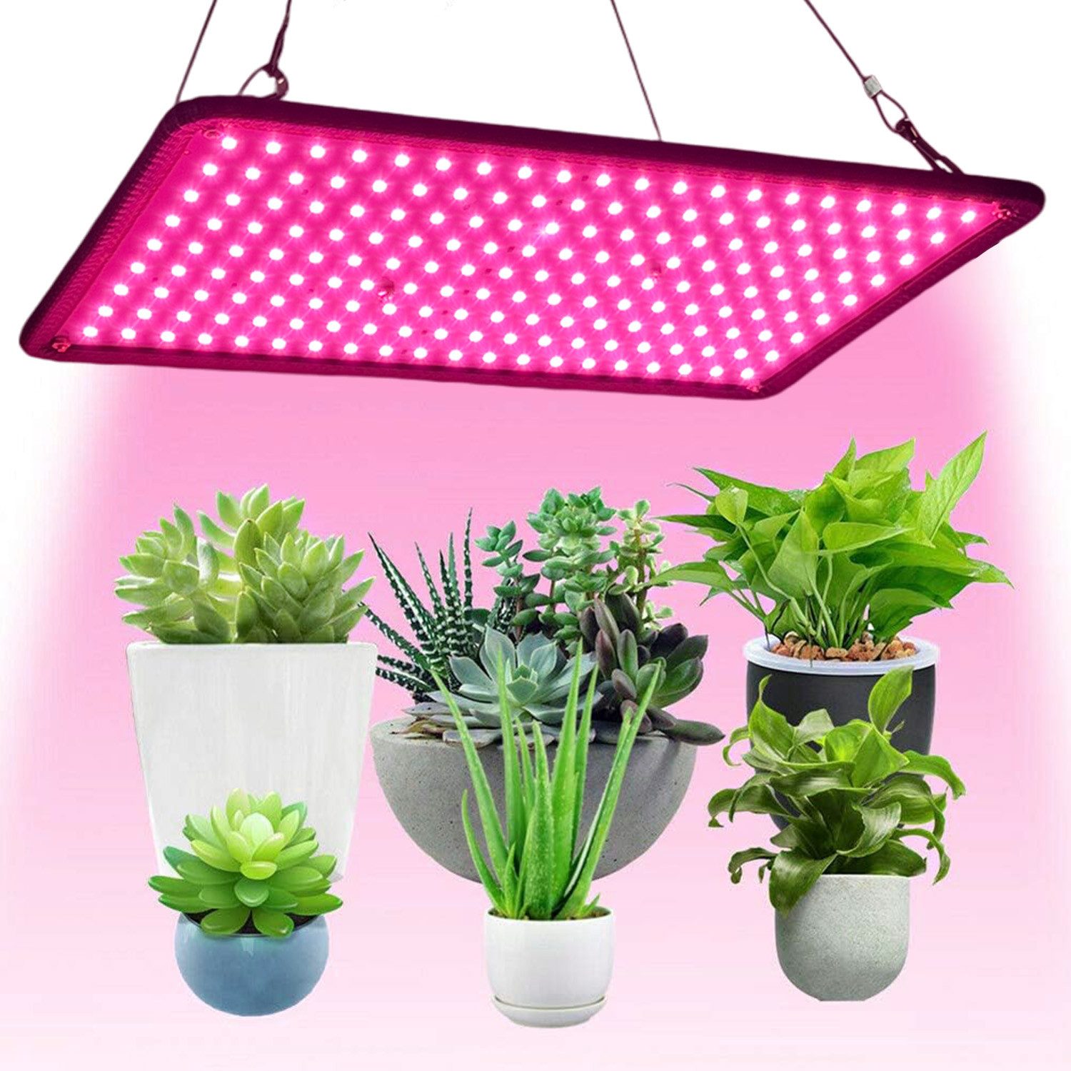 Lapalife Pflanzenlampe 180 LEDs Pflanzenlampe Led Vollspektrum, 3 Lichtmodi Grow Lamp, LED fest integriert, Mit Schalterfeld Für Zimmerpflanzen Gemüse und Blume Wachsen Zelt