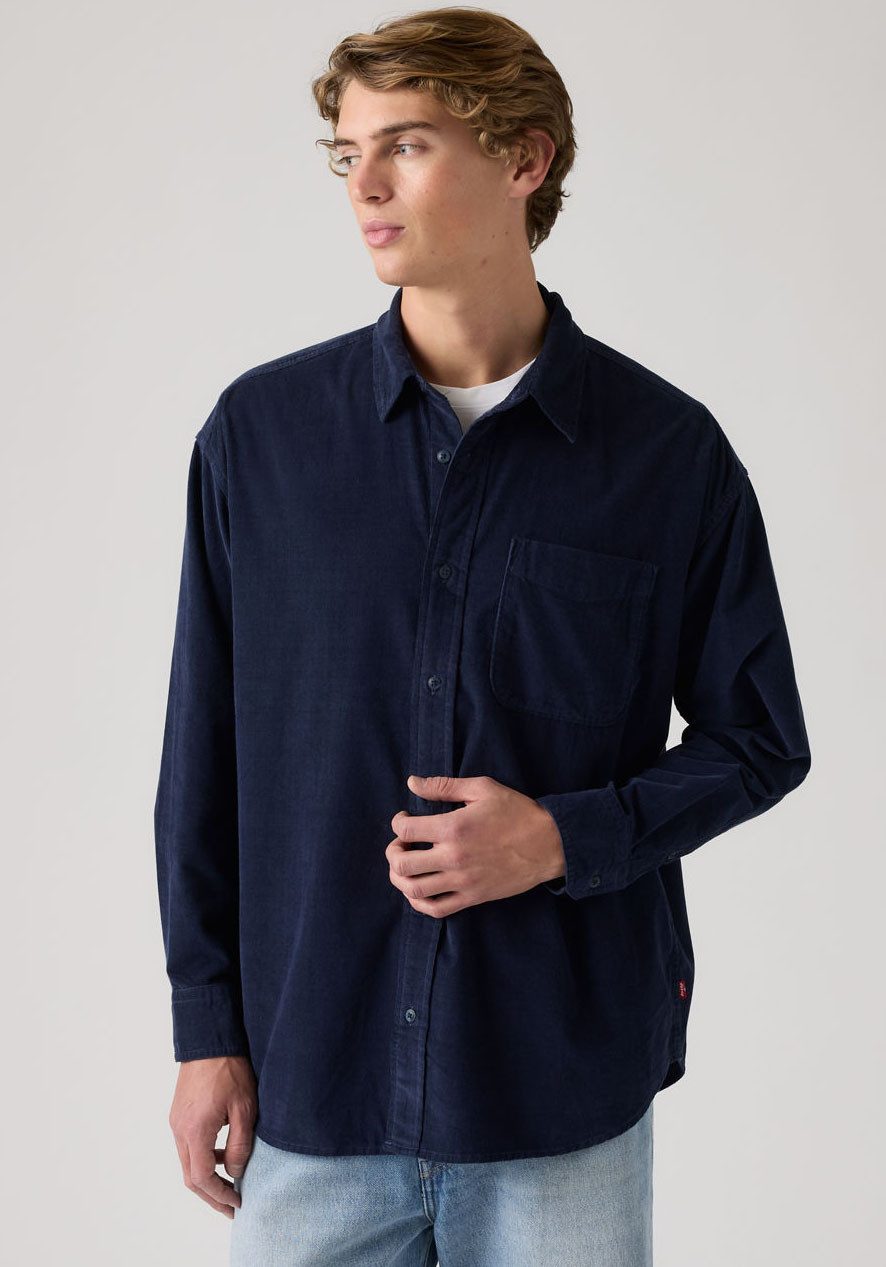 Levi's® Langarmhemd LOOSE BUTTON UP aus Feincord, Baumwolle