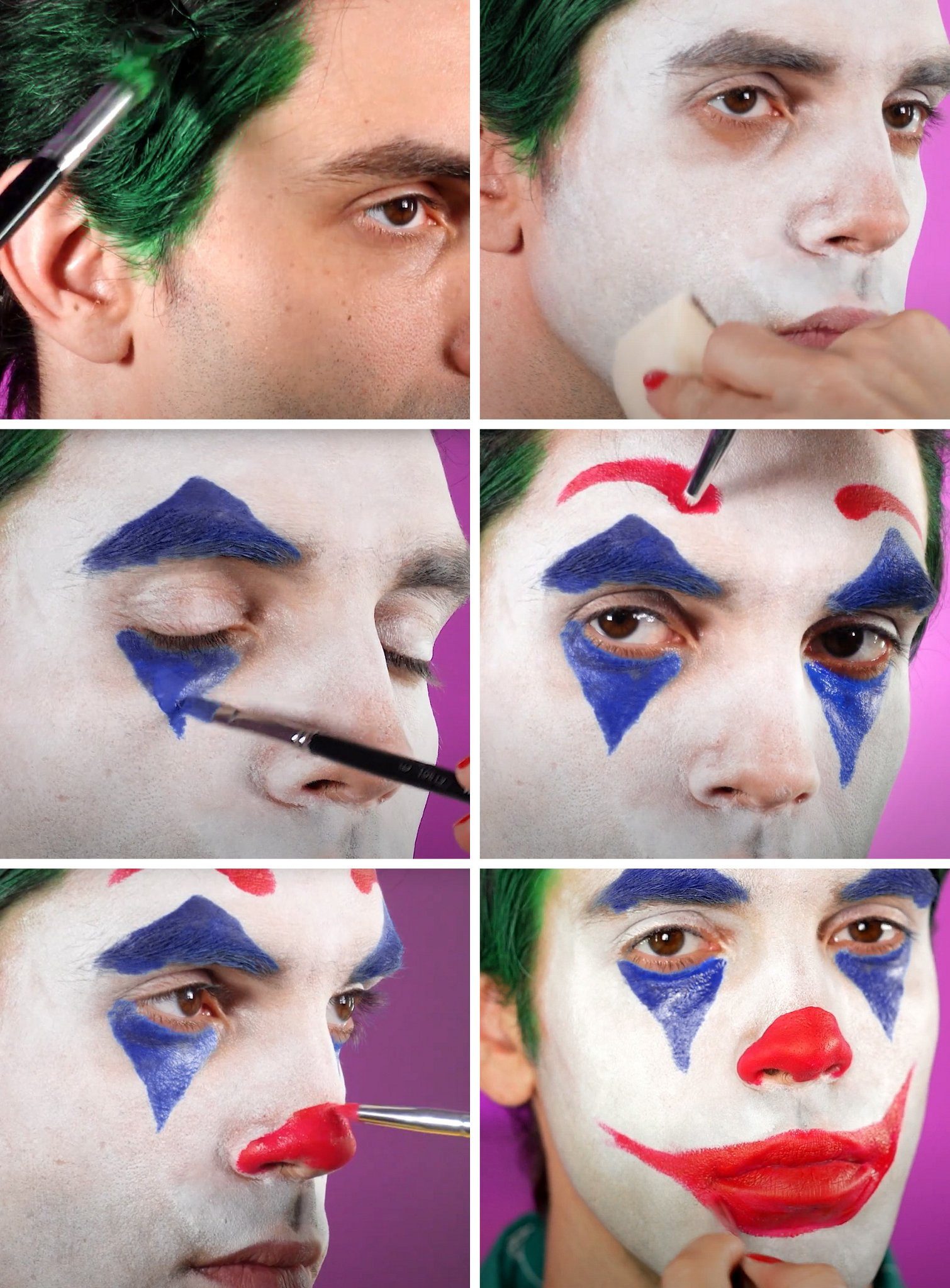Maskworld Theaterschminke Make-up Set Joker 2019, Halloween Schminkset mit optimal aufeinander abgestimmten Komponenten