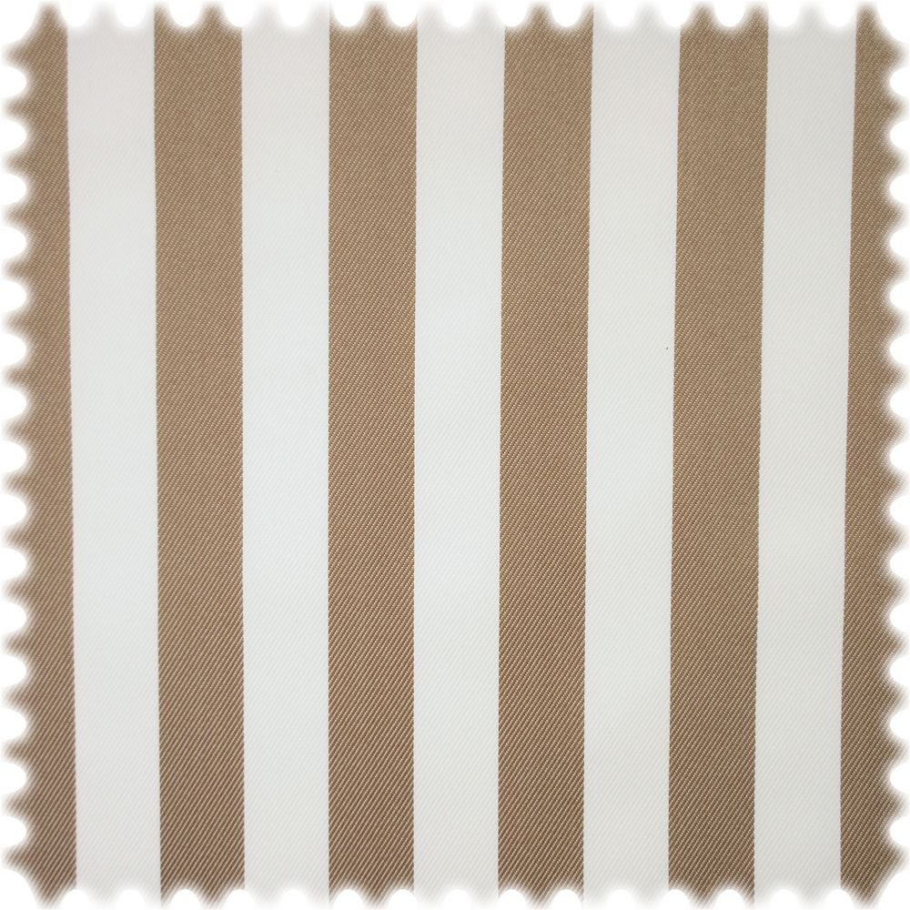 Heiro Stoff UV Beständiger Outdoor Möbelstoff Sunset Stripes Beige / Weiß, Polsterstoff Meterware - Breite:150 cm